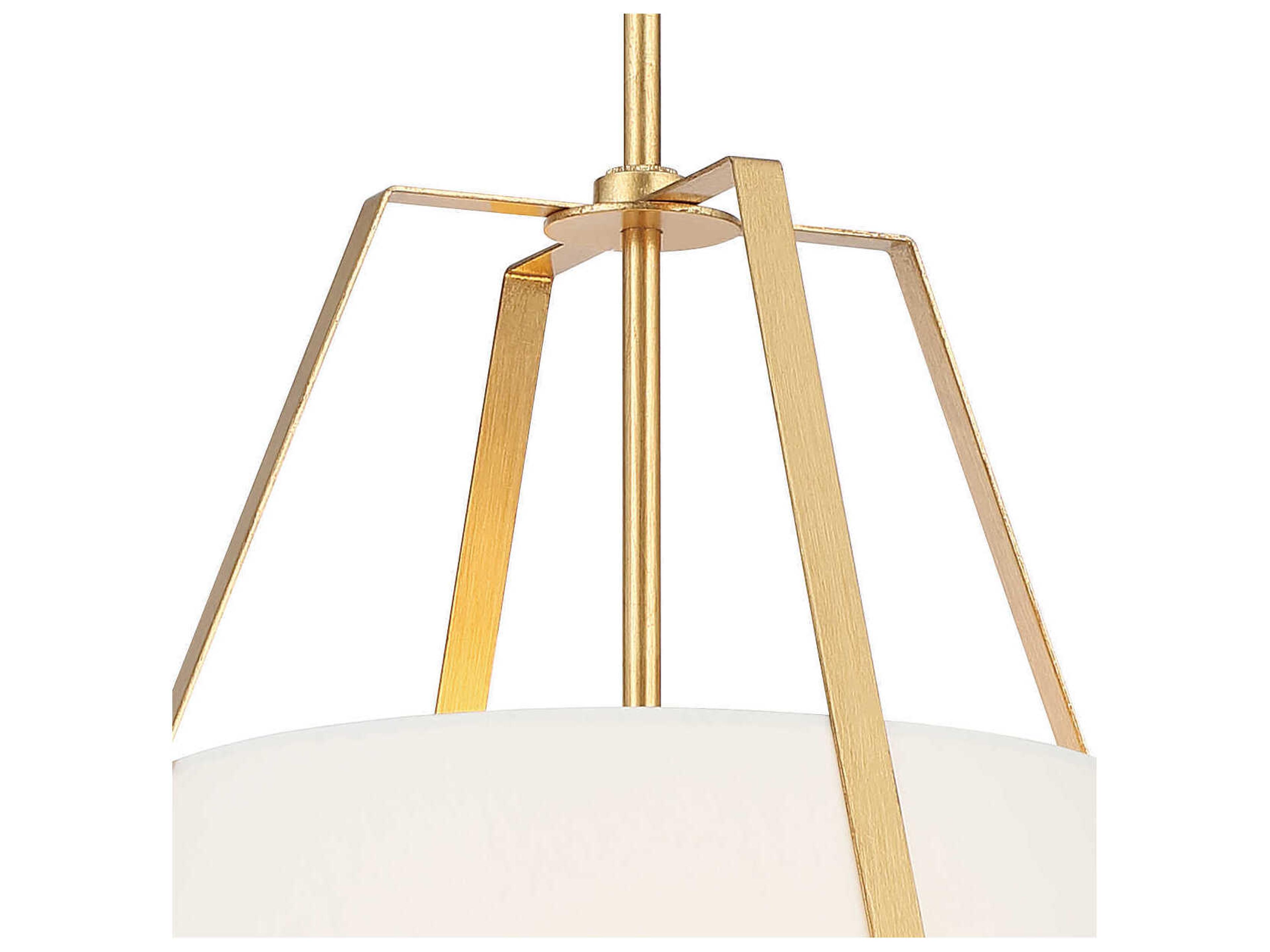 Crystorama Fulton 3-Light Antique Gold Empire Pendant