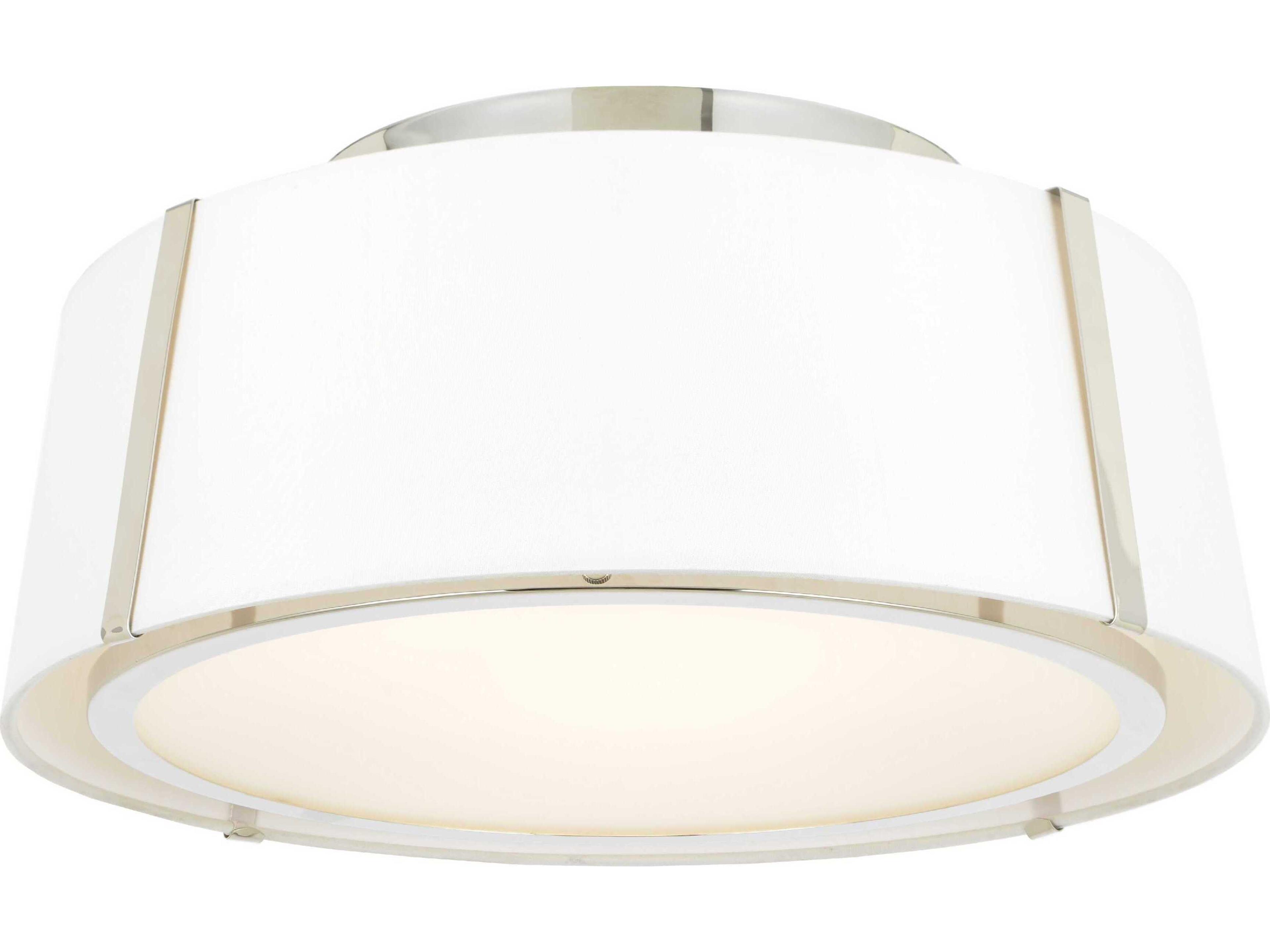 Crystorama Fulton 3-Light Black Drum Semi Flush Mount