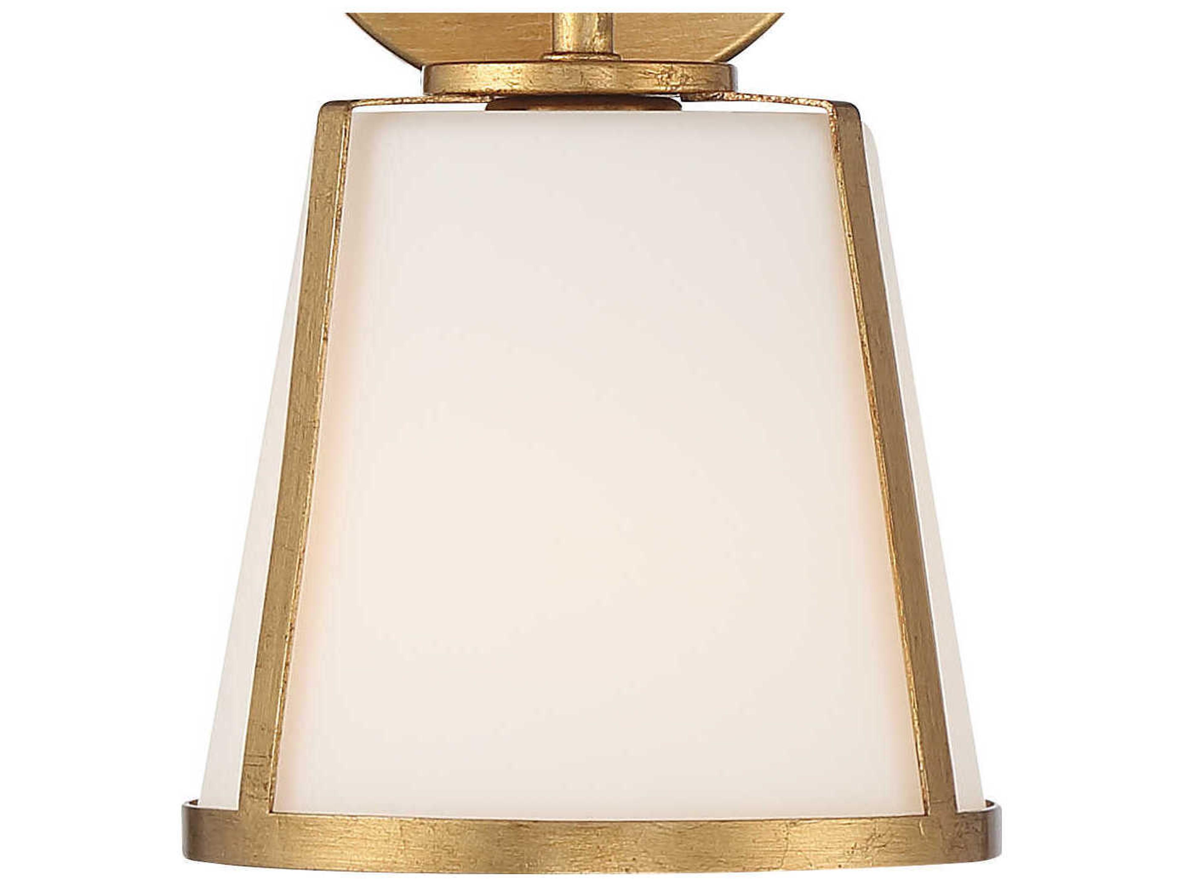 Crystorama Fulton 1-Light Antique Gold Glass Wall Sconce