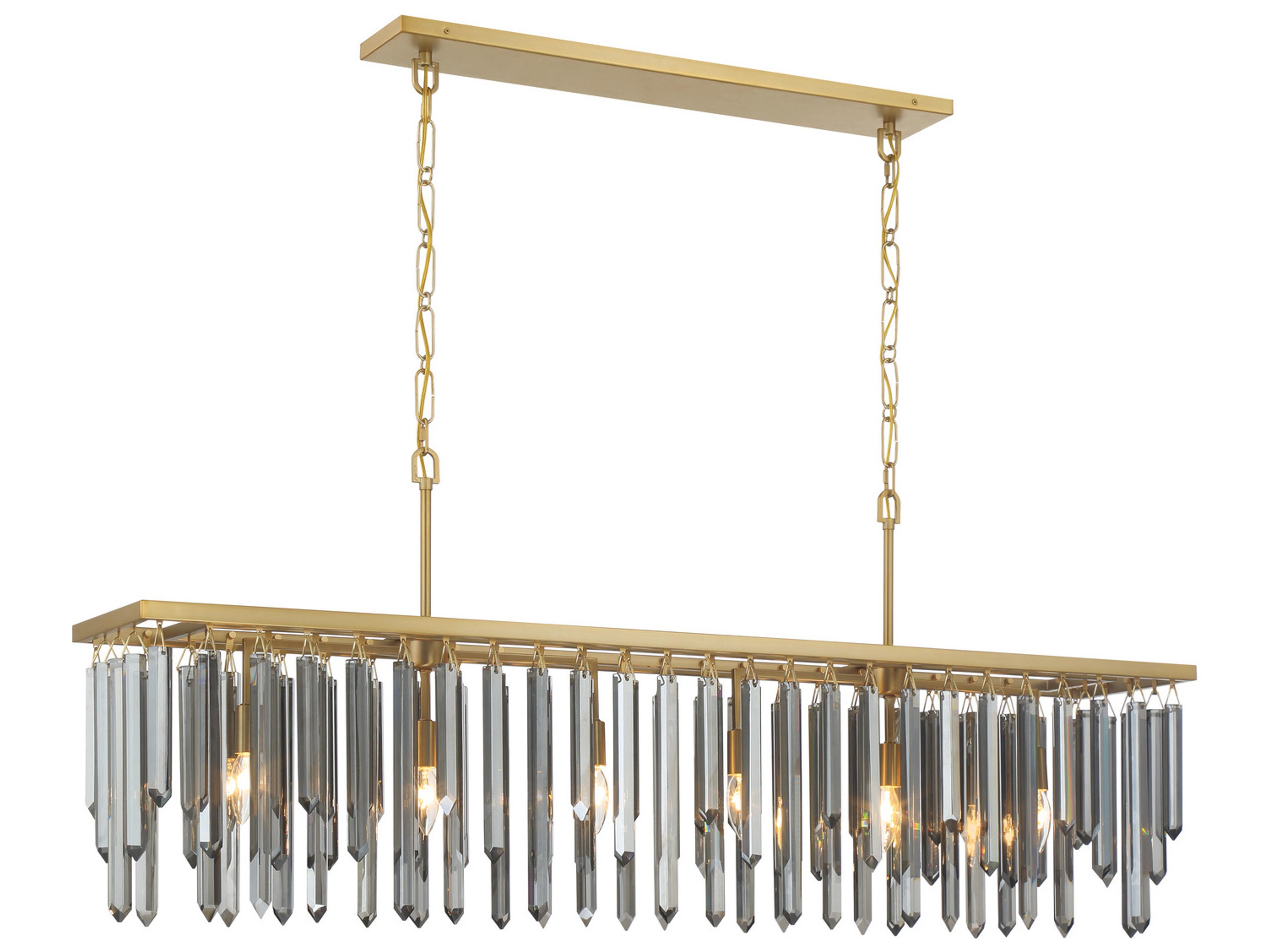 Gemma 6-Light Black Linear Island Pendant