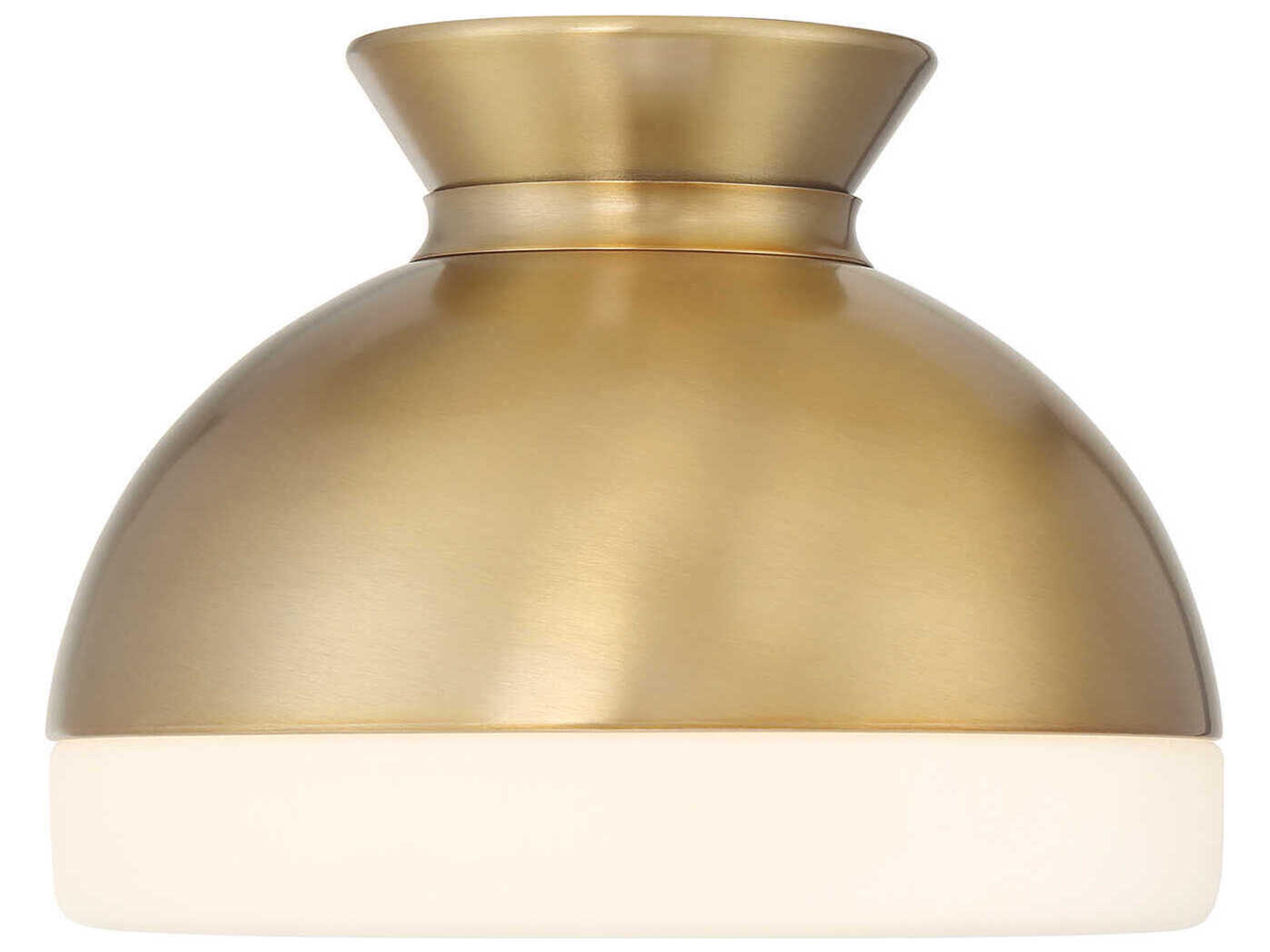 Crystorama Gidget 1-Light Vibrant Gold Dome Flush Mount