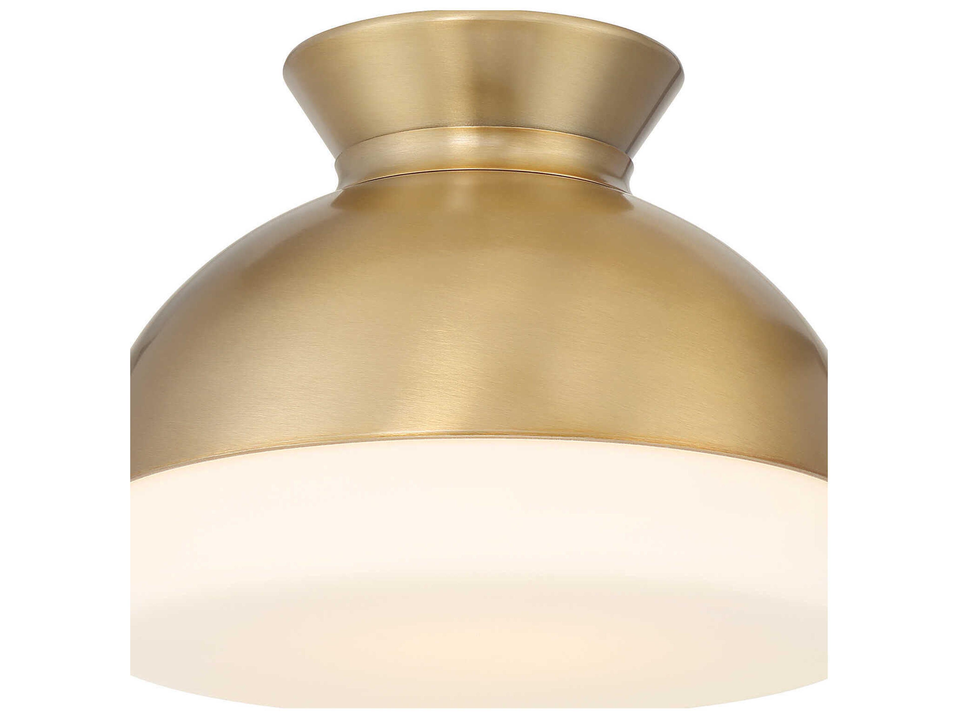 Crystorama Gidget 1-Light Vibrant Gold Dome Flush Mount