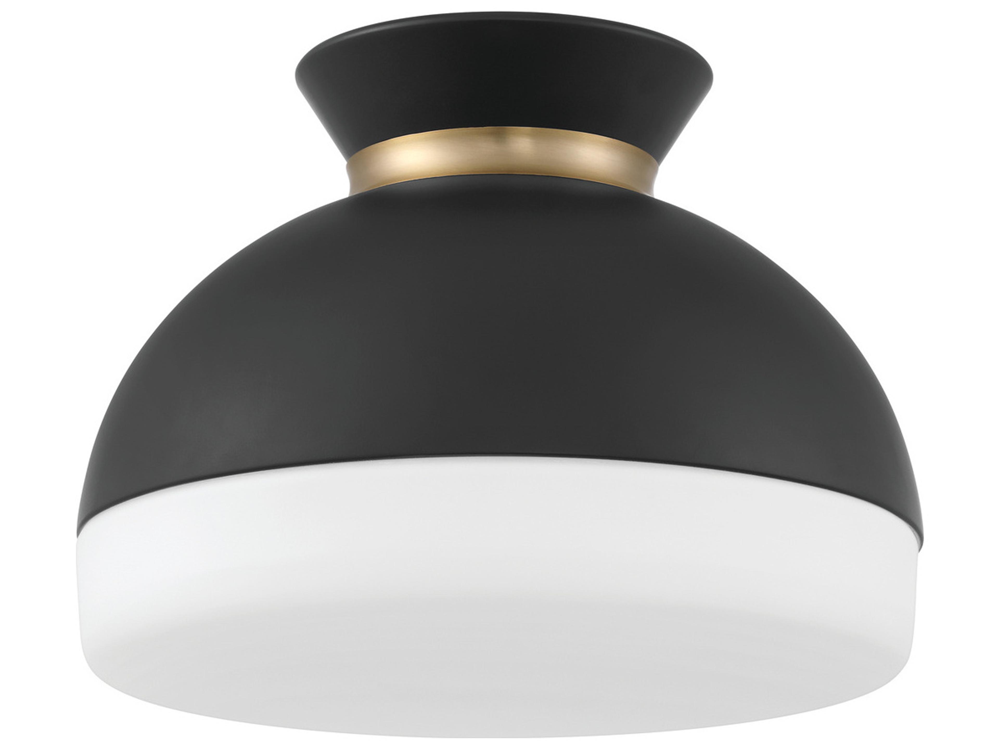 Crystorama Gidget 2-Light Black Flush Mount