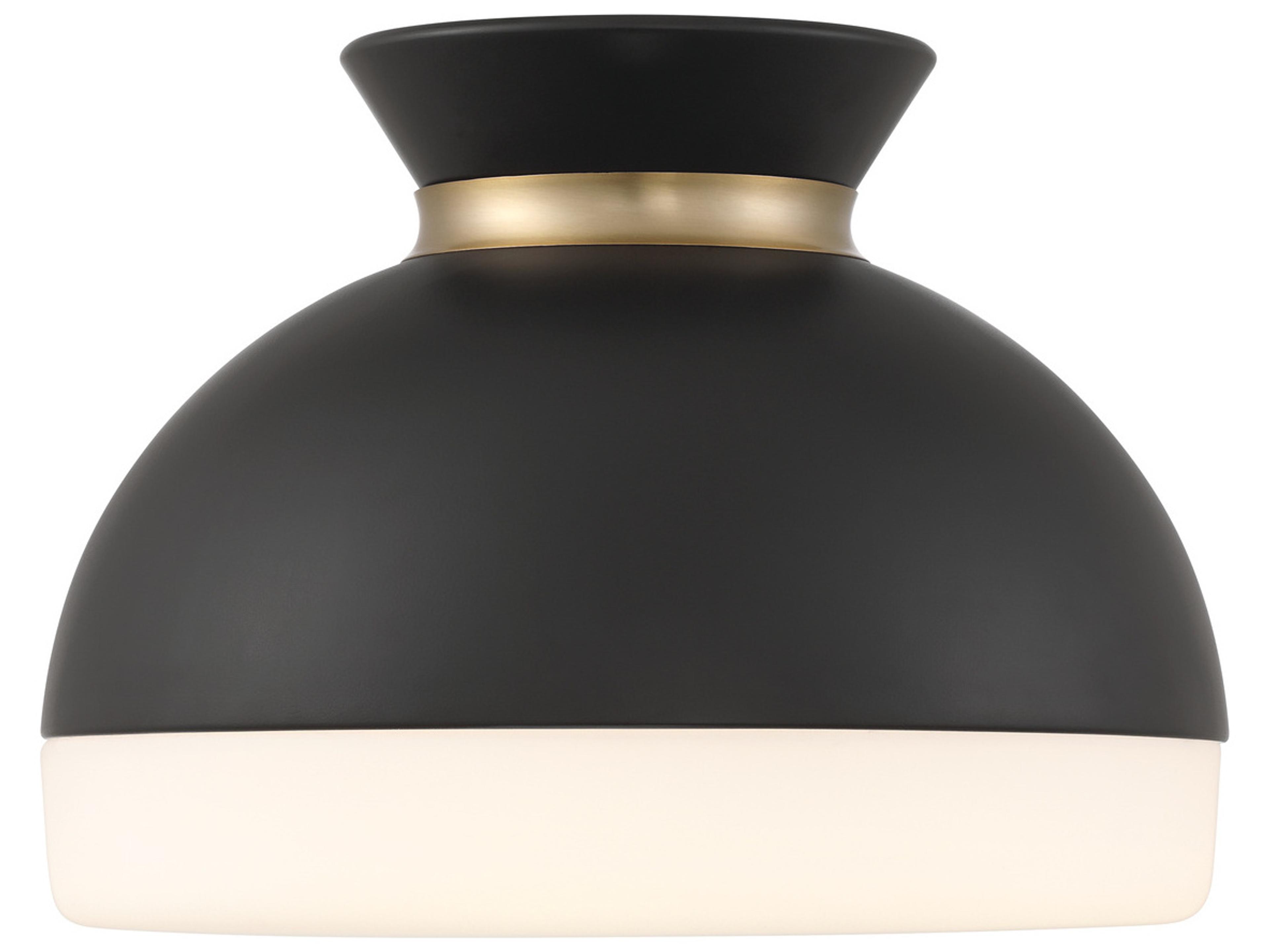 Crystorama Gidget 2-Light Black Flush Mount