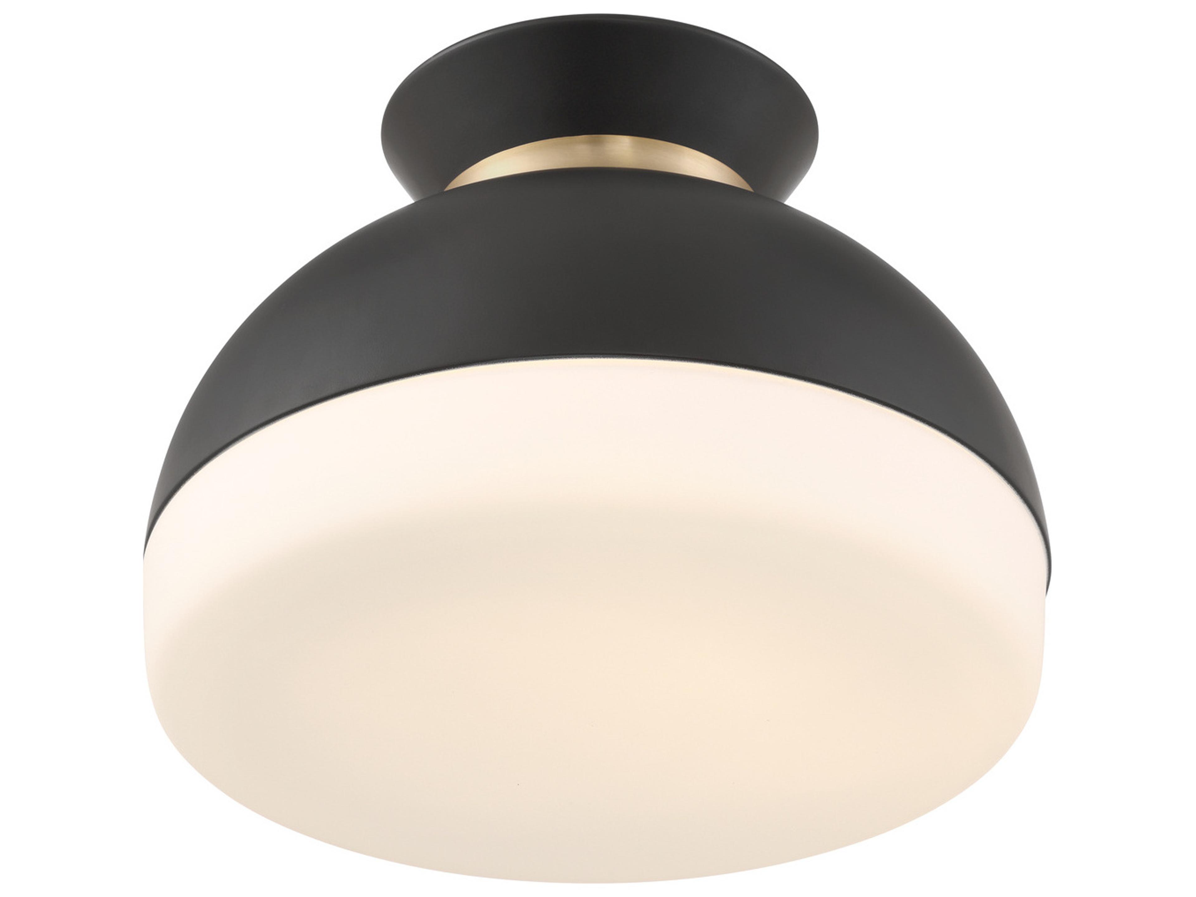 Crystorama Gidget 2-Light Black Flush Mount