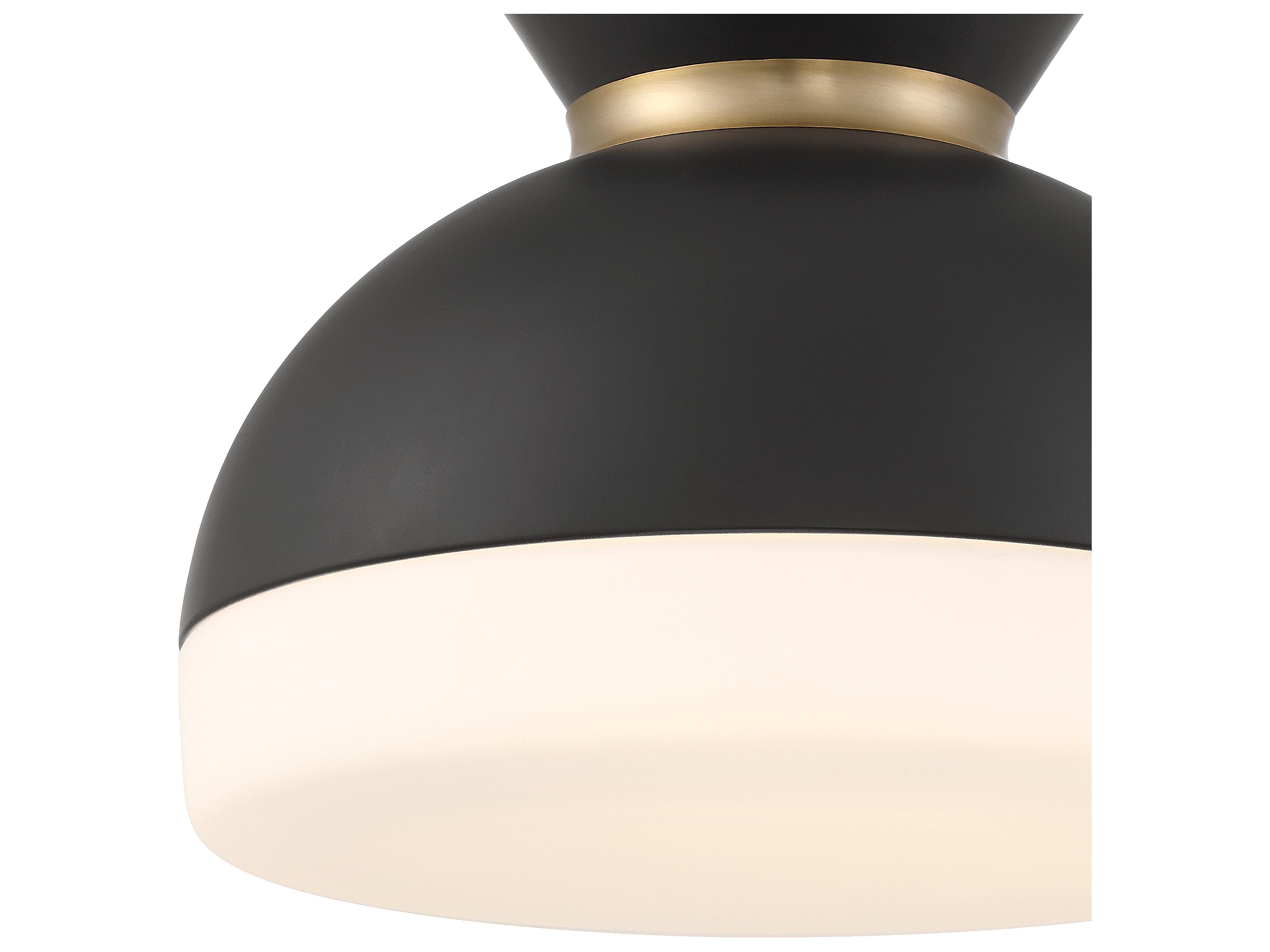 Crystorama Gidget 2-Light Black Flush Mount