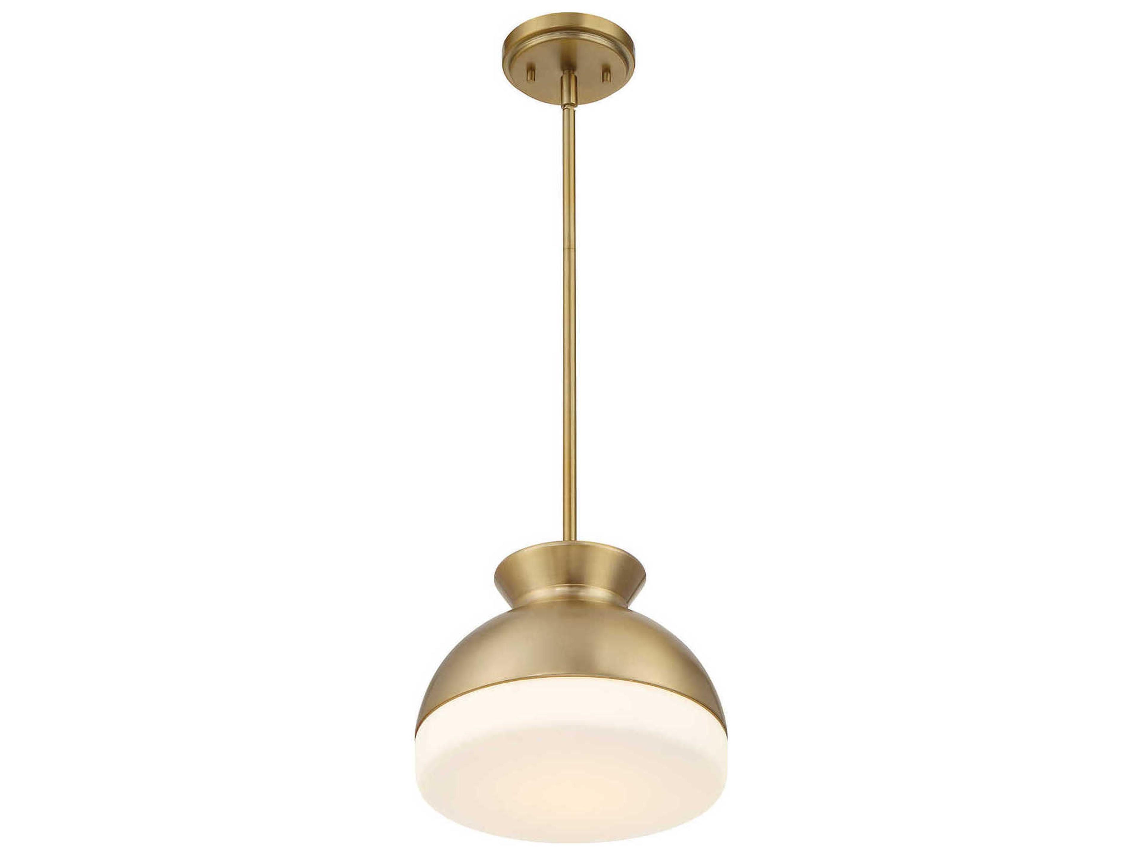 Crystorama Gidget 1-Light Vibrant Gold Dome Mini Pendant