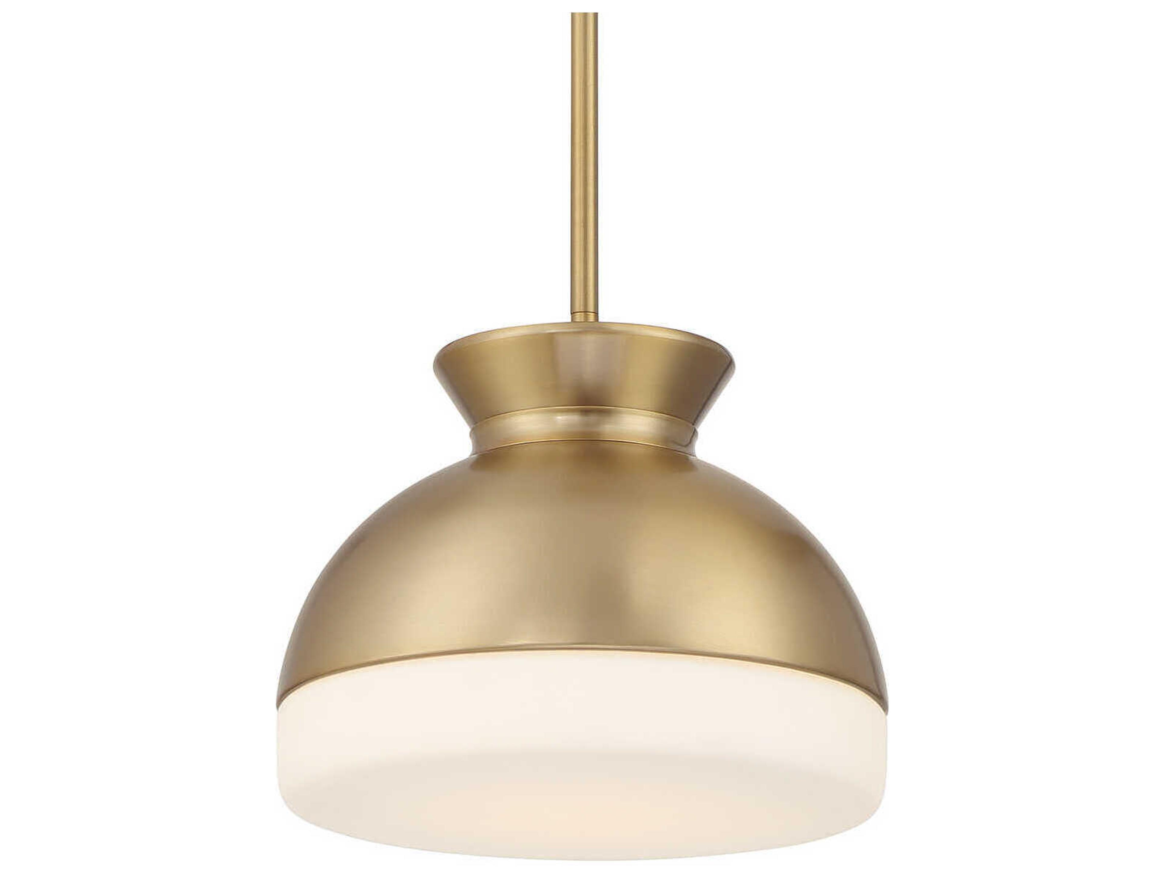 Crystorama Gidget 1-Light Vibrant Gold Dome Mini Pendant