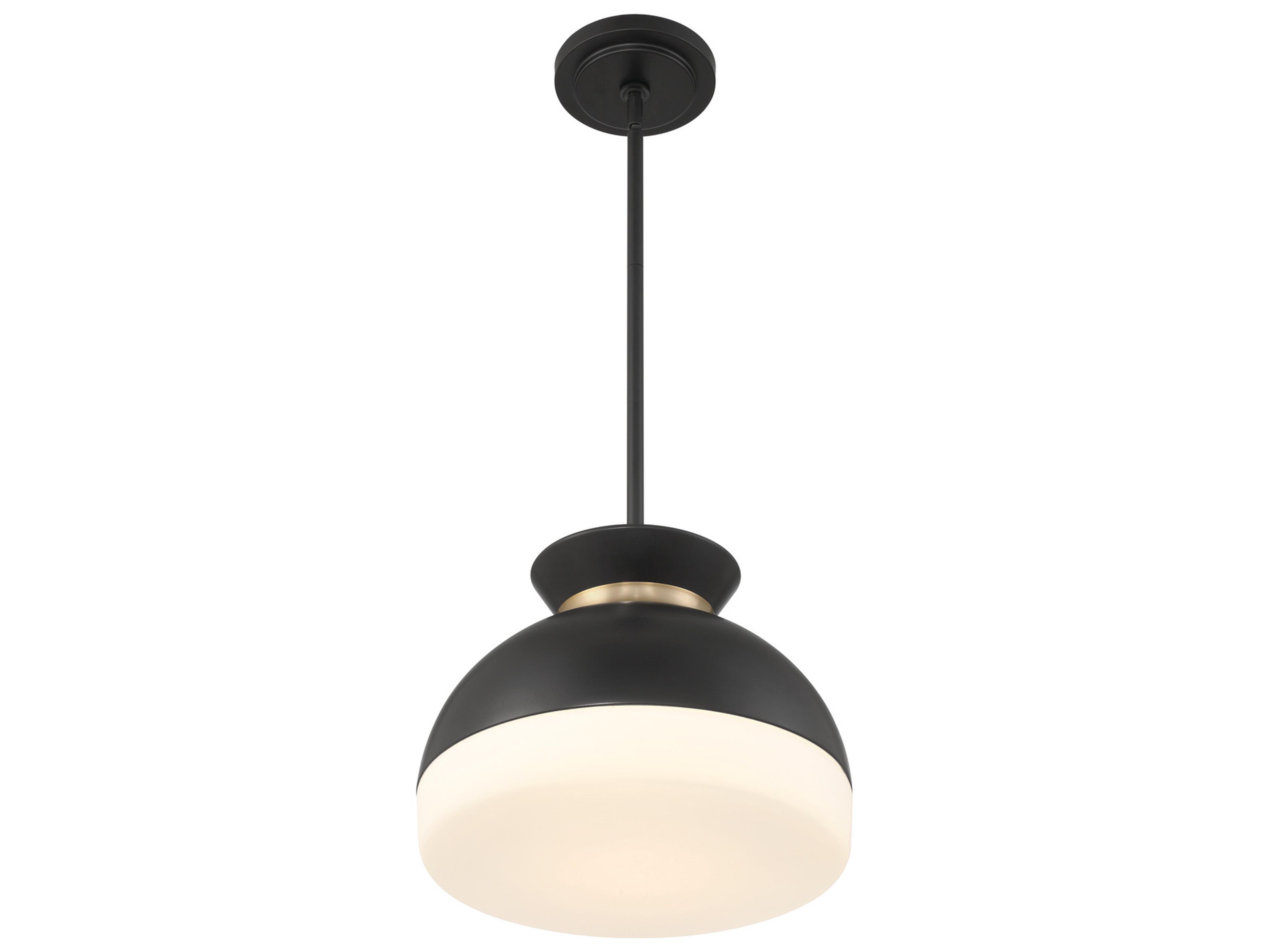 Crystorama Gidget 2-Light Black Pendant