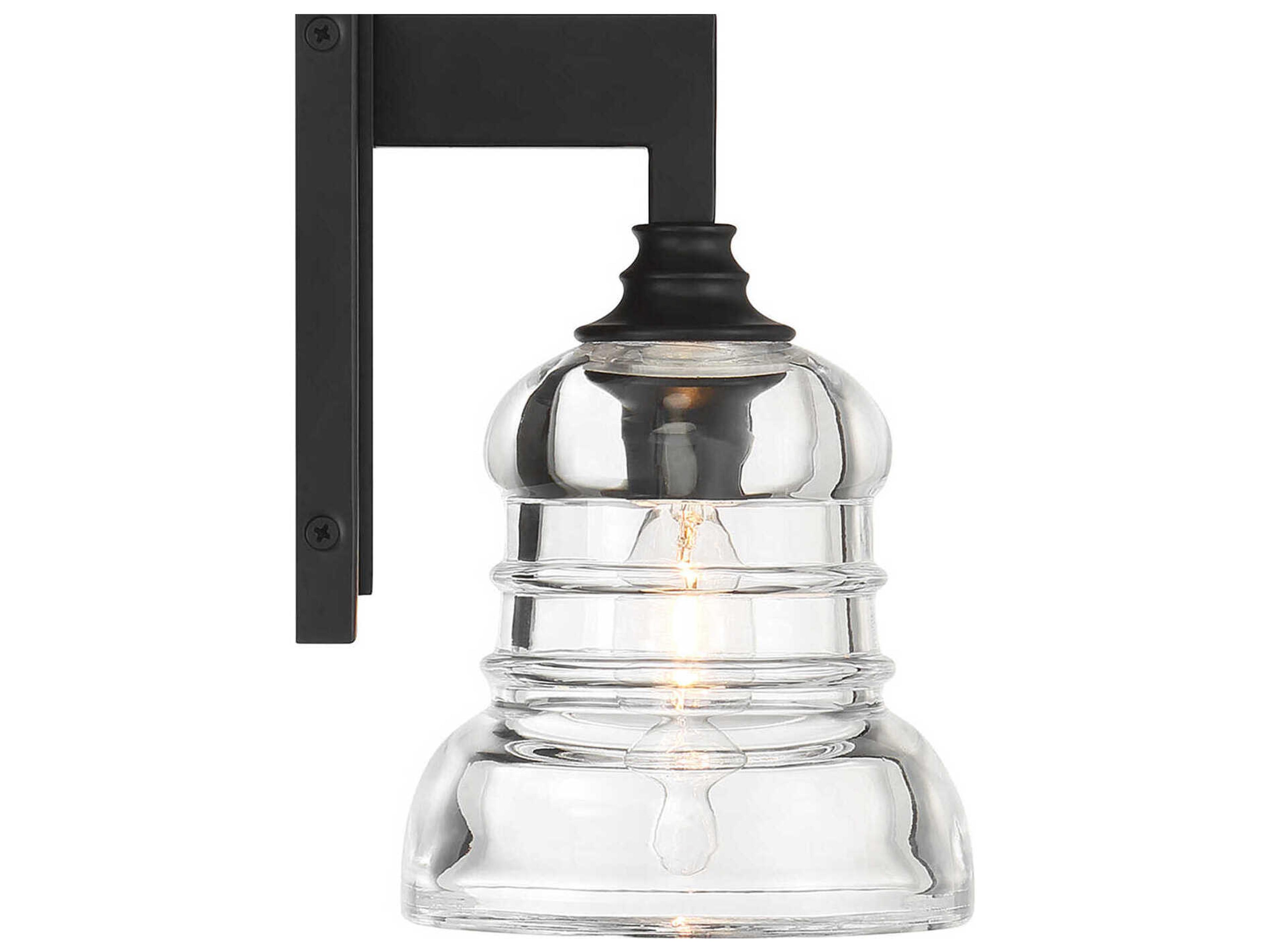 Crystorama Gregory 1-Light Matte Black Wall Sconce