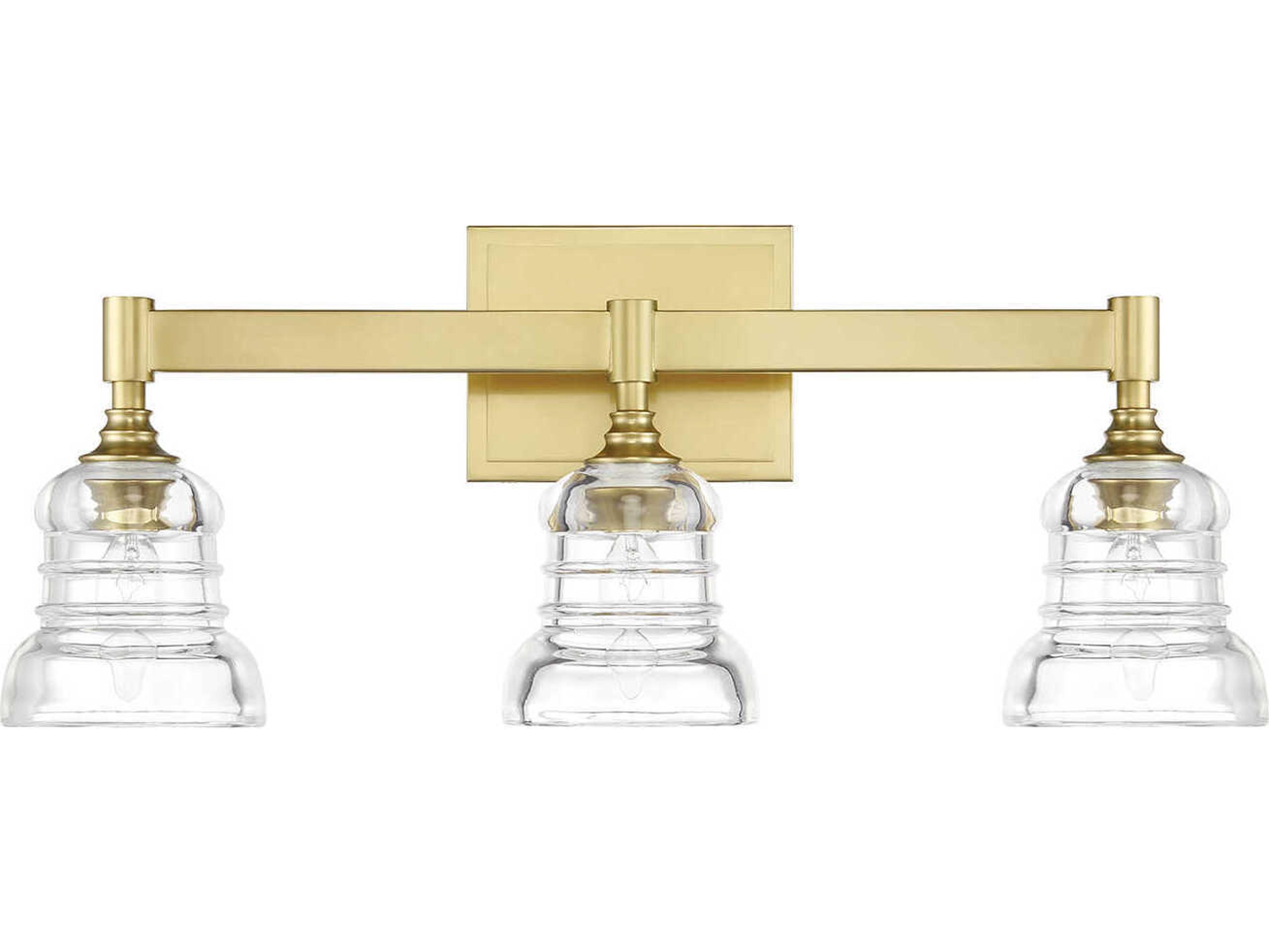 Crystorama Gregory 3-Light Aged Brass Vanity Light