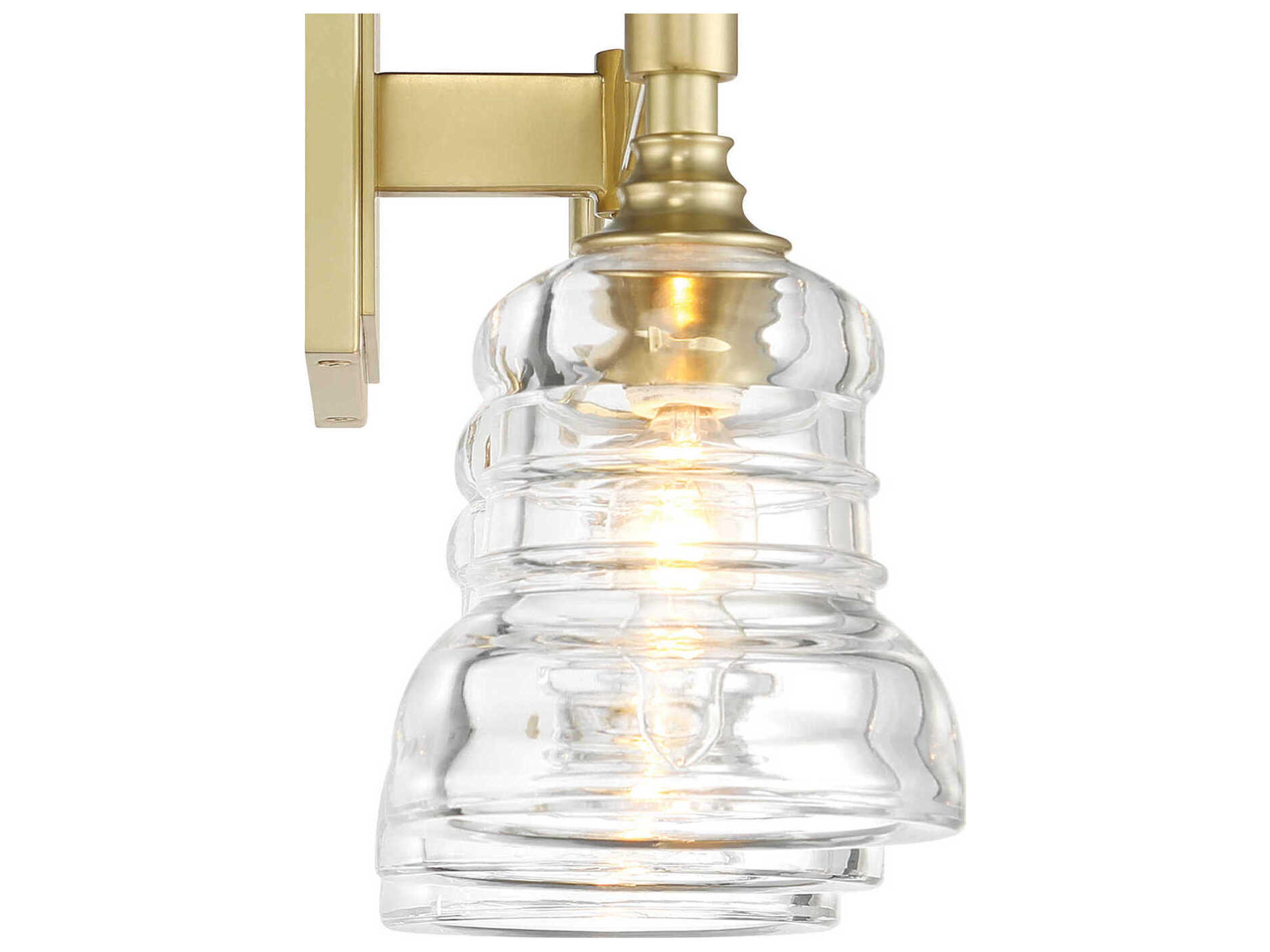 Crystorama Gregory 3-Light Aged Brass Vanity Light