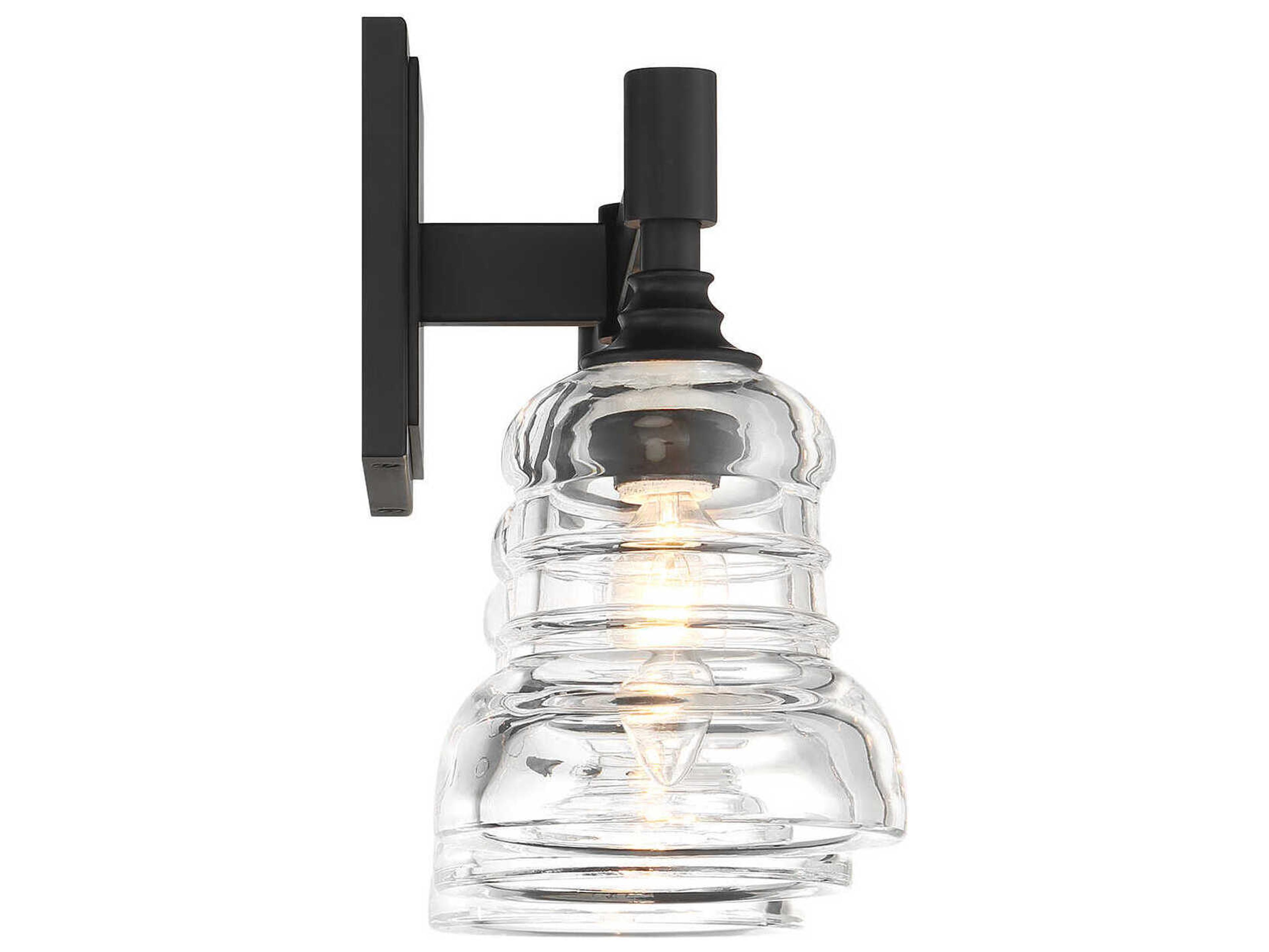 Crystorama Gregory 3-Light Matte Black Vanity Light