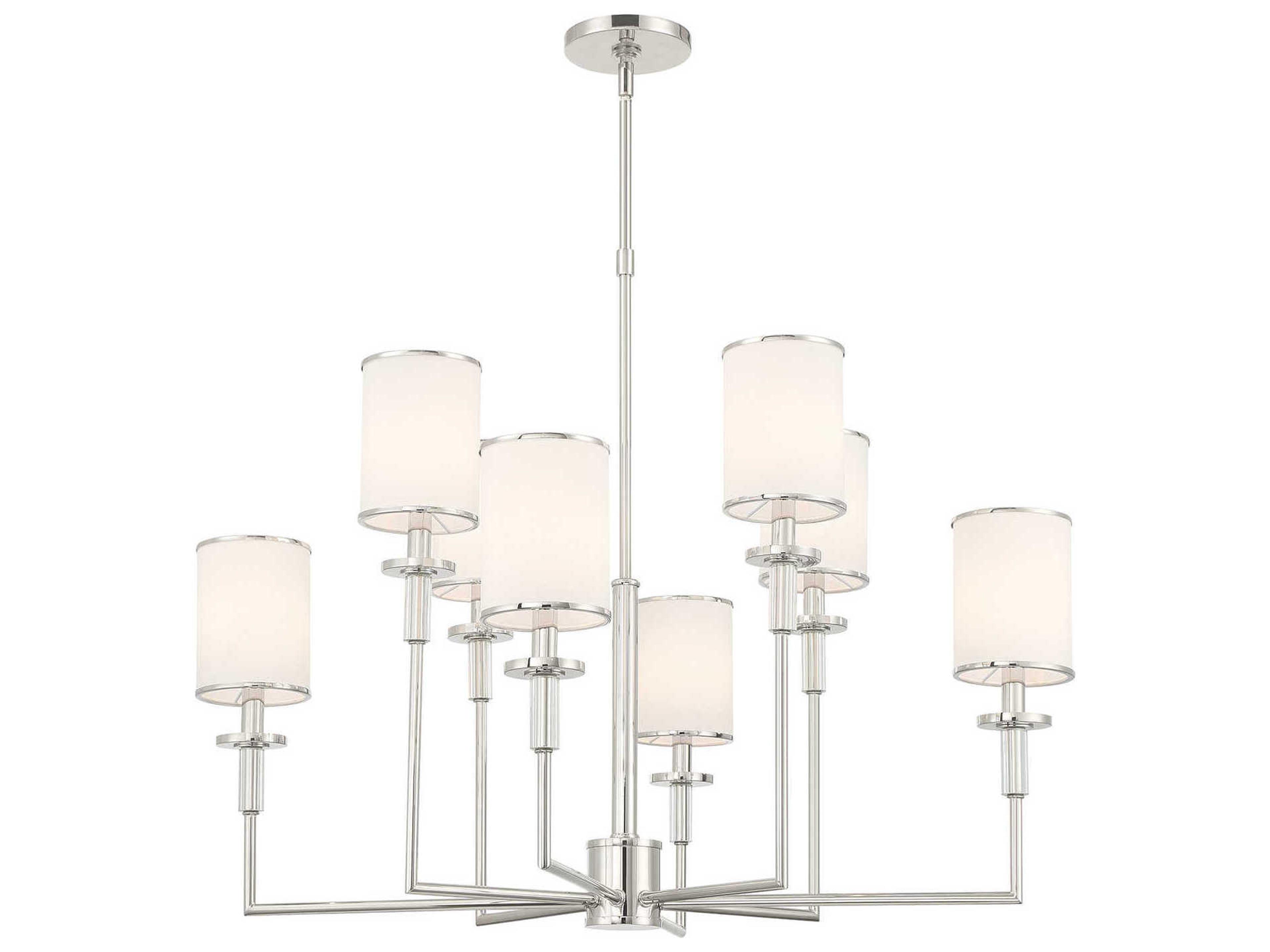 Hatfield 8-Light Polished Nickel Silver Candelabra Chandelier