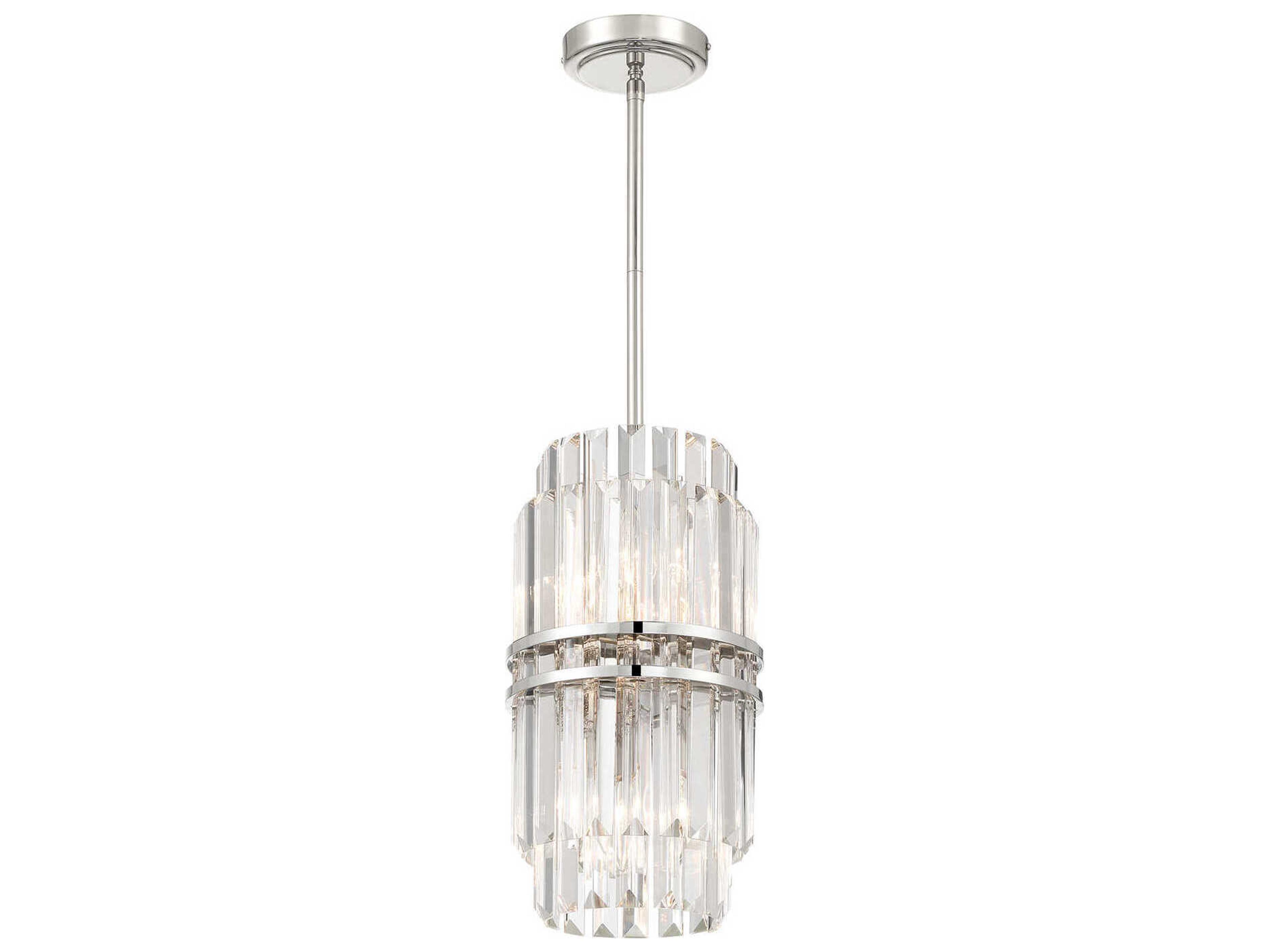 Hayes 4-Light Polished Nickel Cylinder Mini Pendant