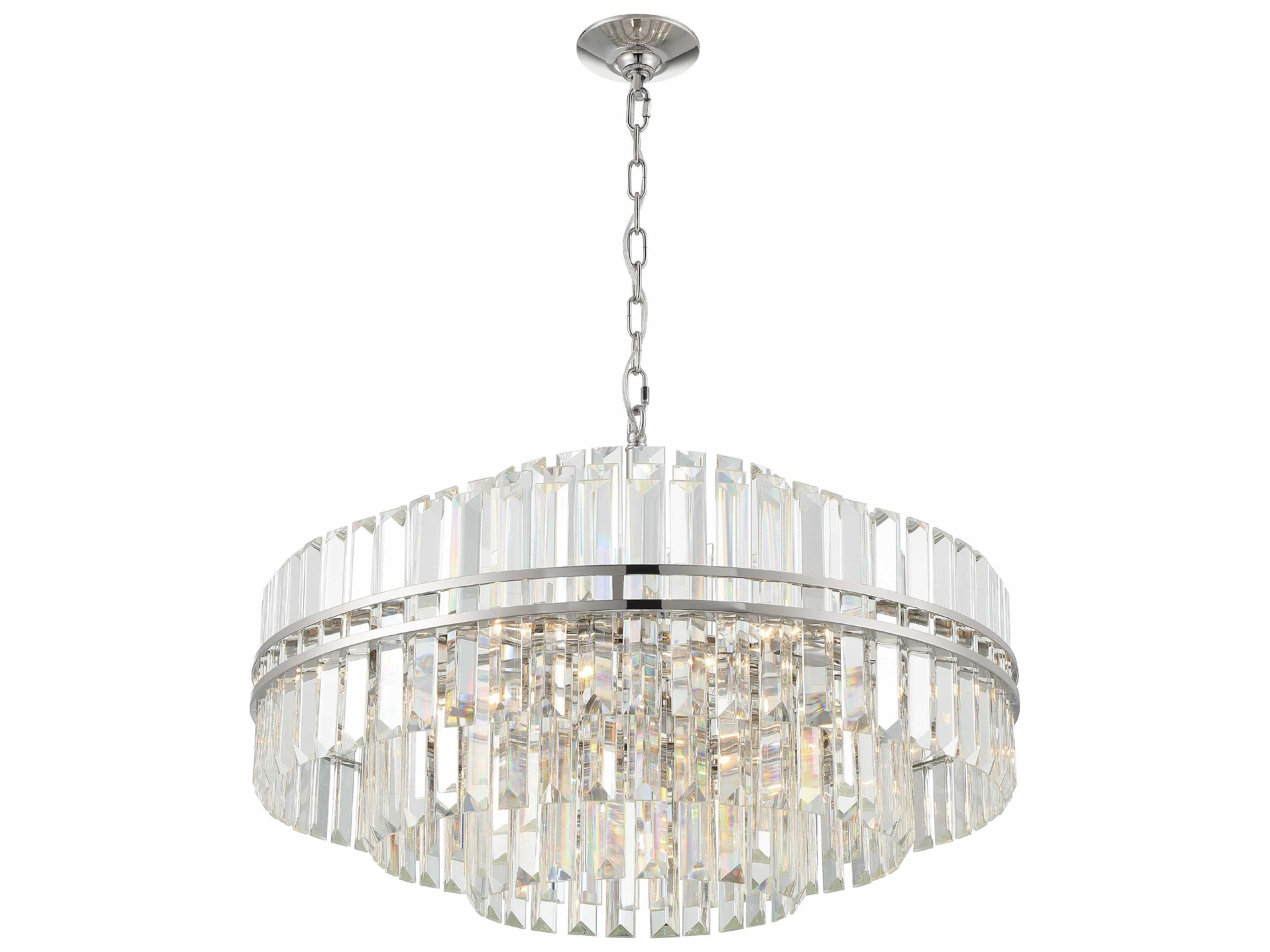 Crystorama Hayes 16-Light6-Light Polished Nickel Crystal Tiered Chandelier