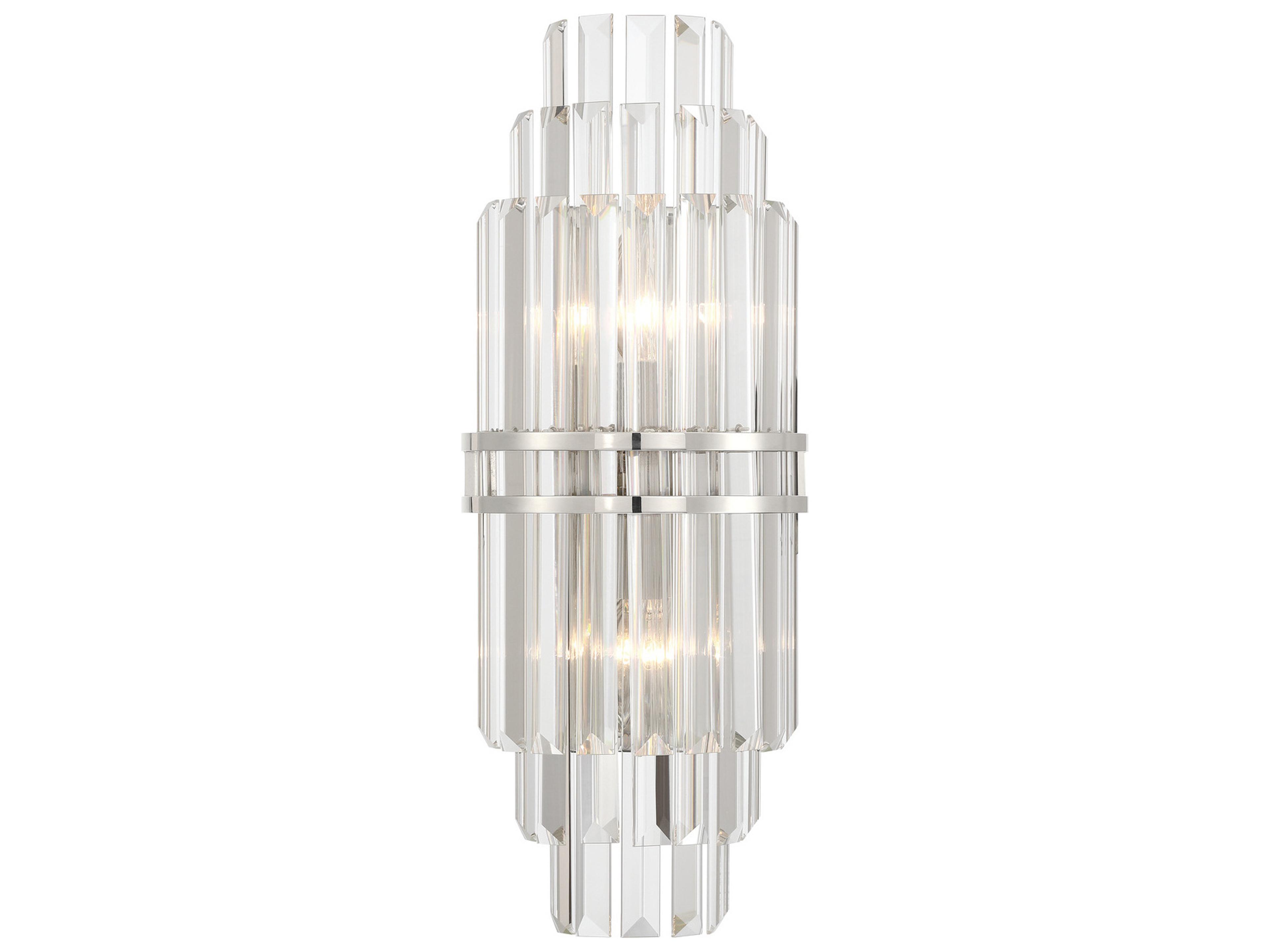 Hayes 2-Light Silver Wall Sconce