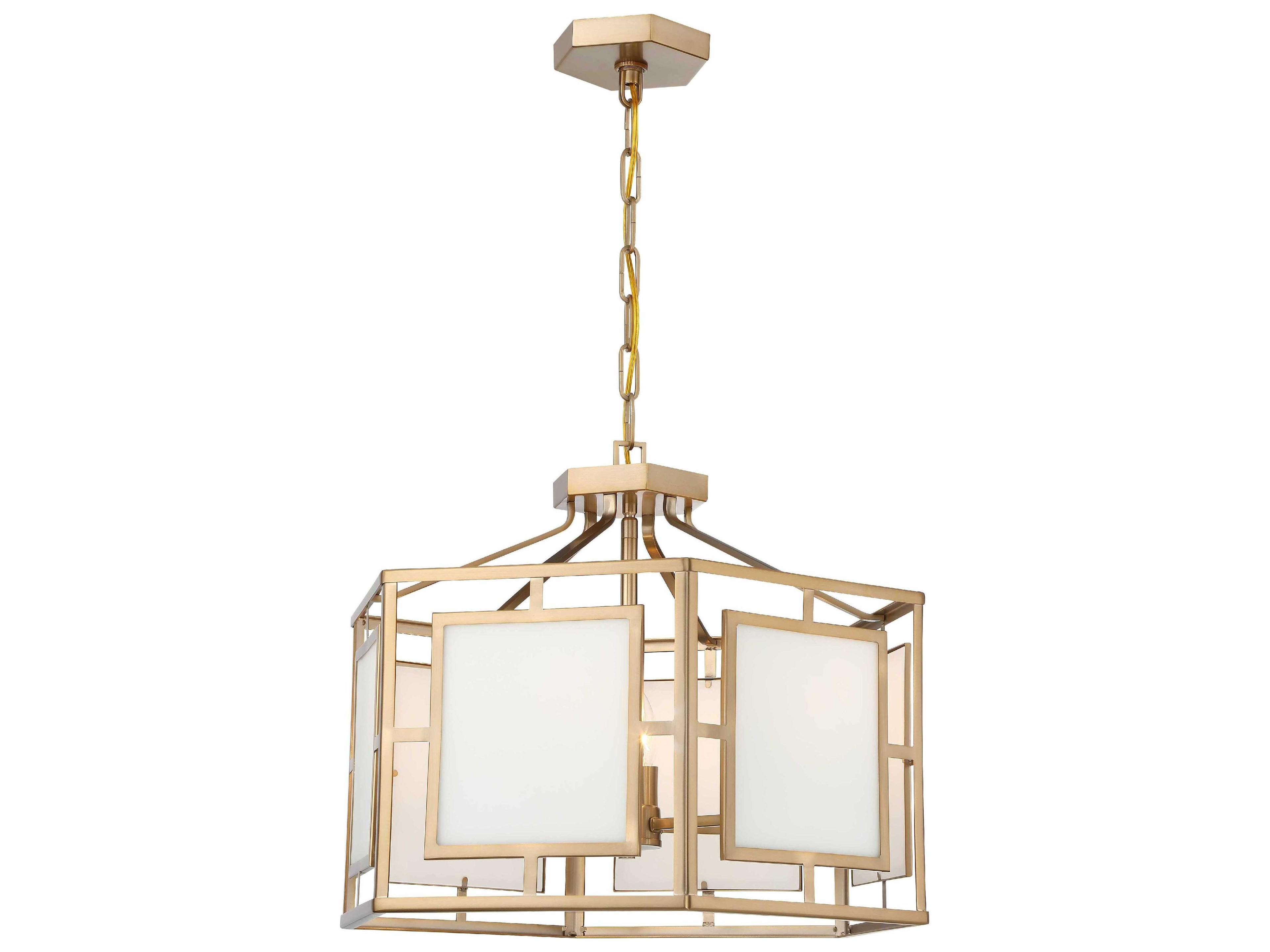 Hillcrest 6-Light Vibrant Gold Glass Chandelier