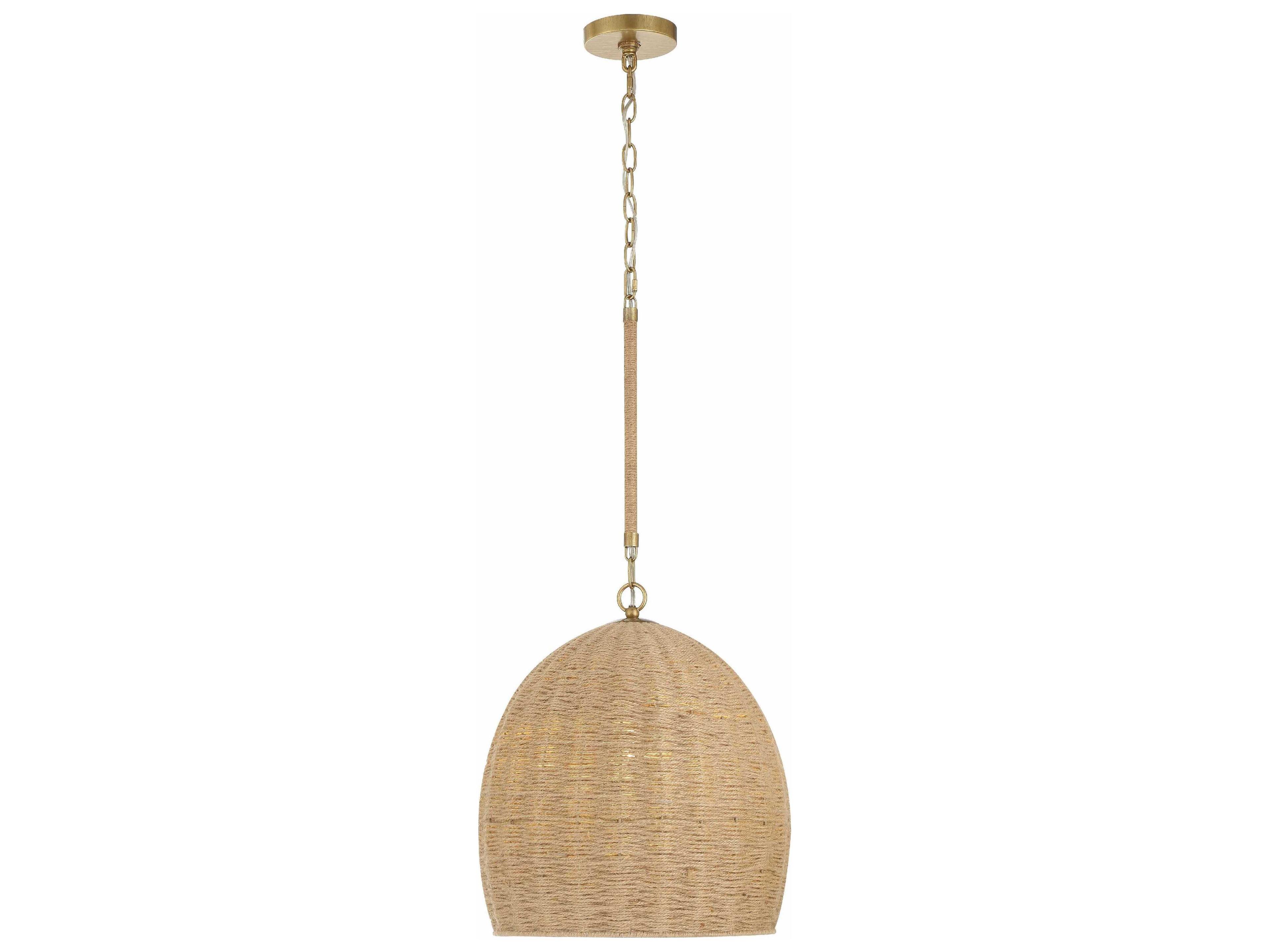 Jace 1-Light Soft Gold Dome Pendant
