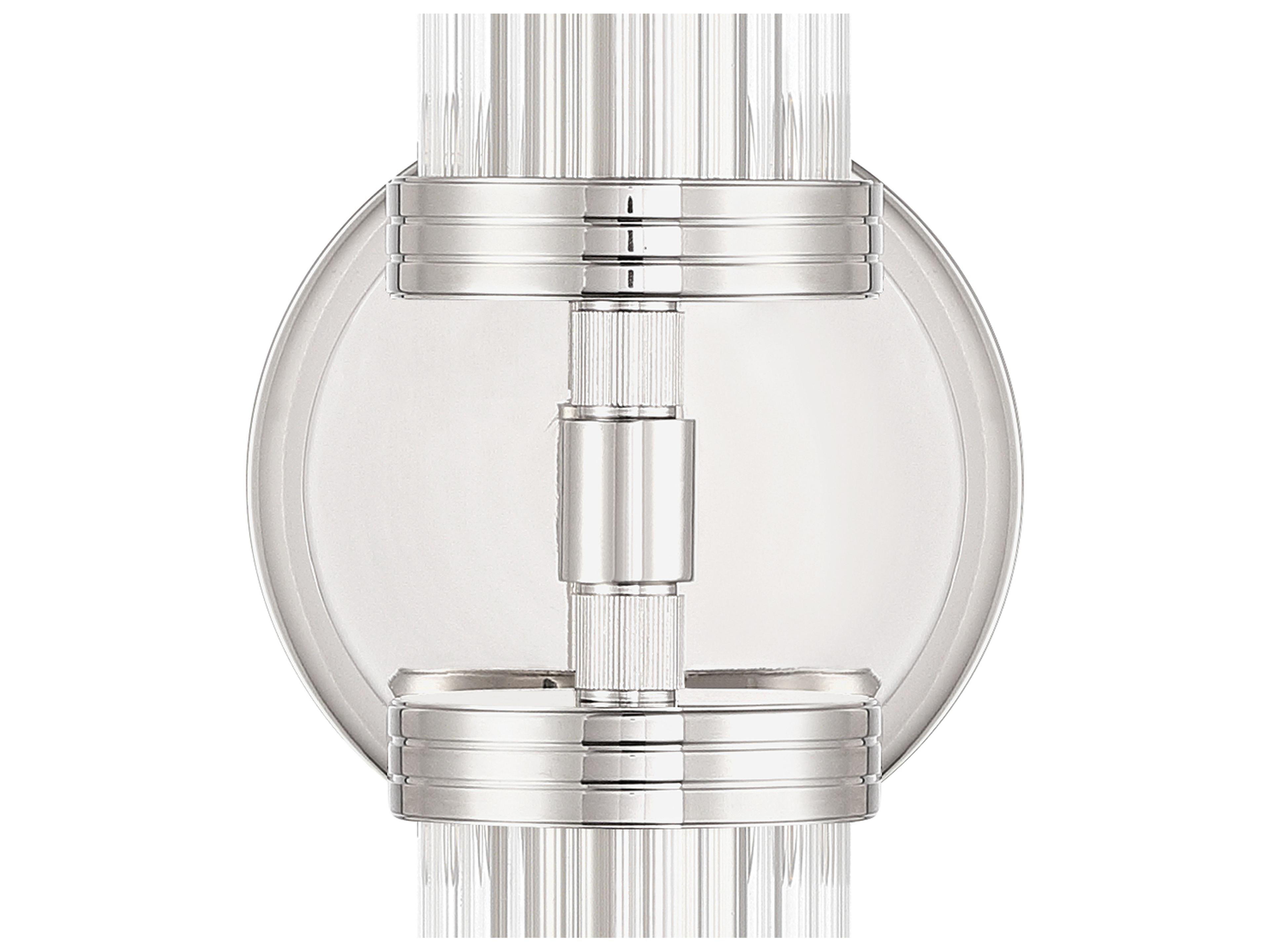 Crystorama Jarvis 2-Light Silver Vanity Light