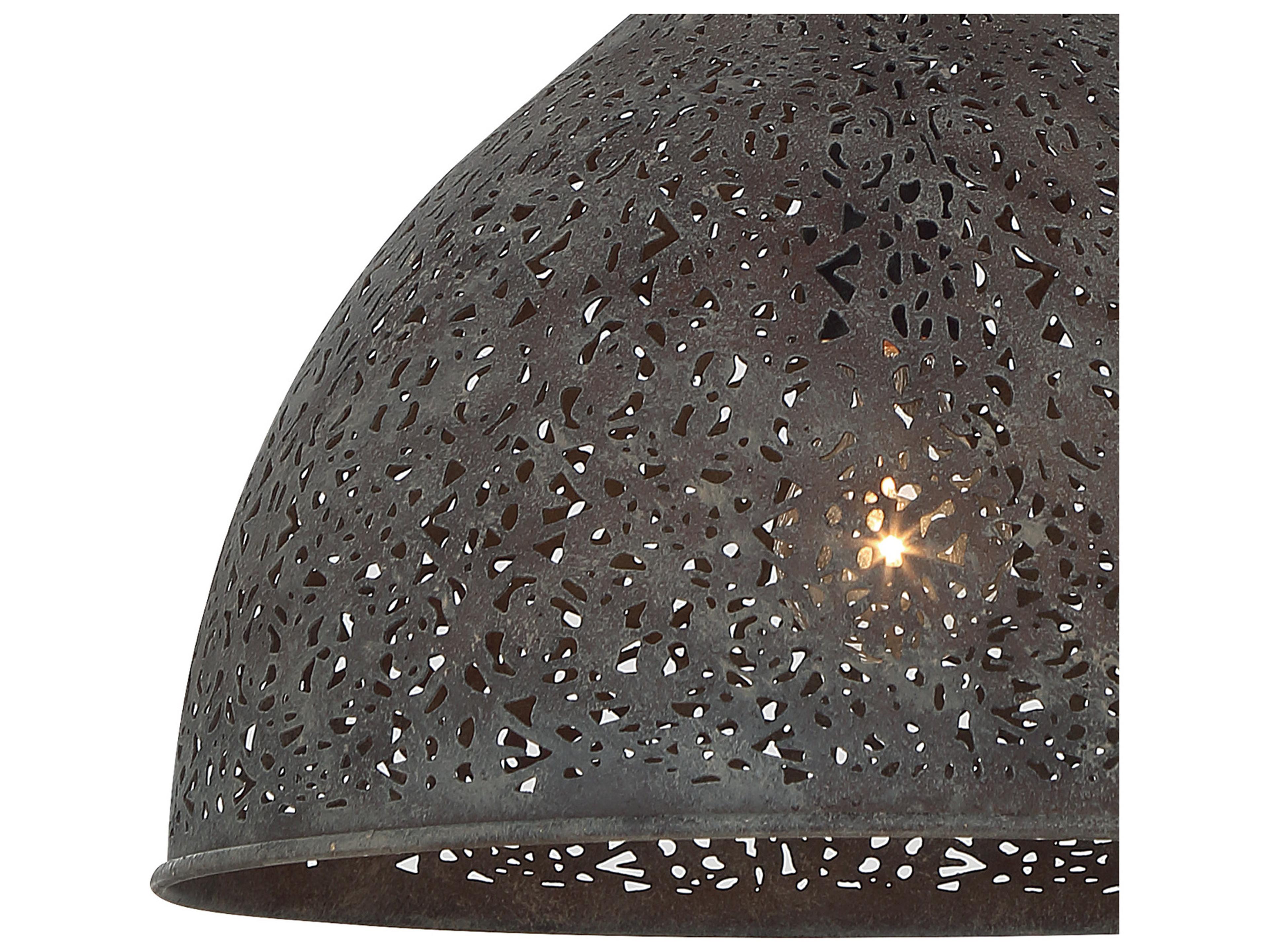 Crystorama Jasmine 1-Light Bronze Semi Flush Mount