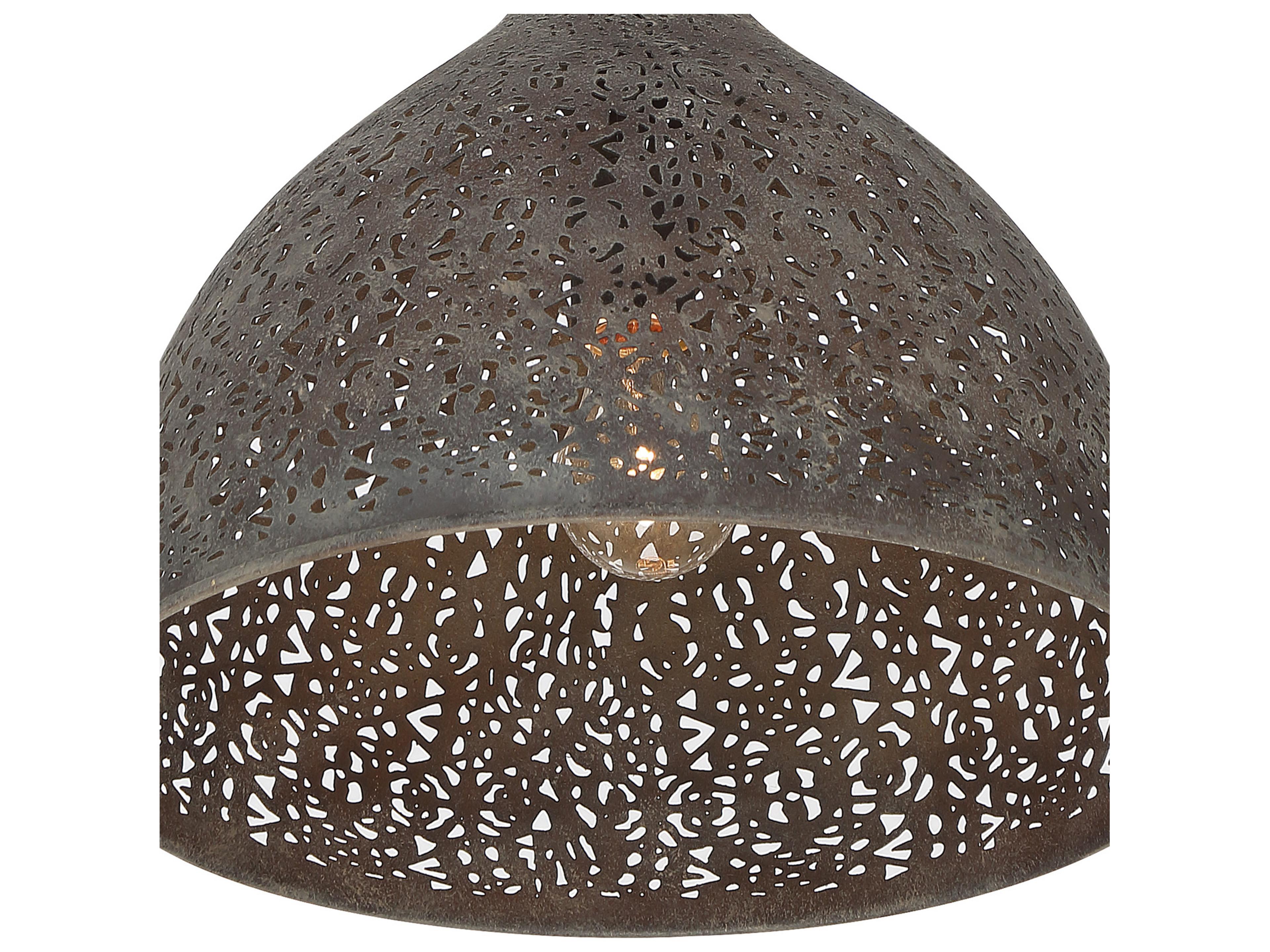 Crystorama Jasmine 1-Light Bronze Semi Flush Mount