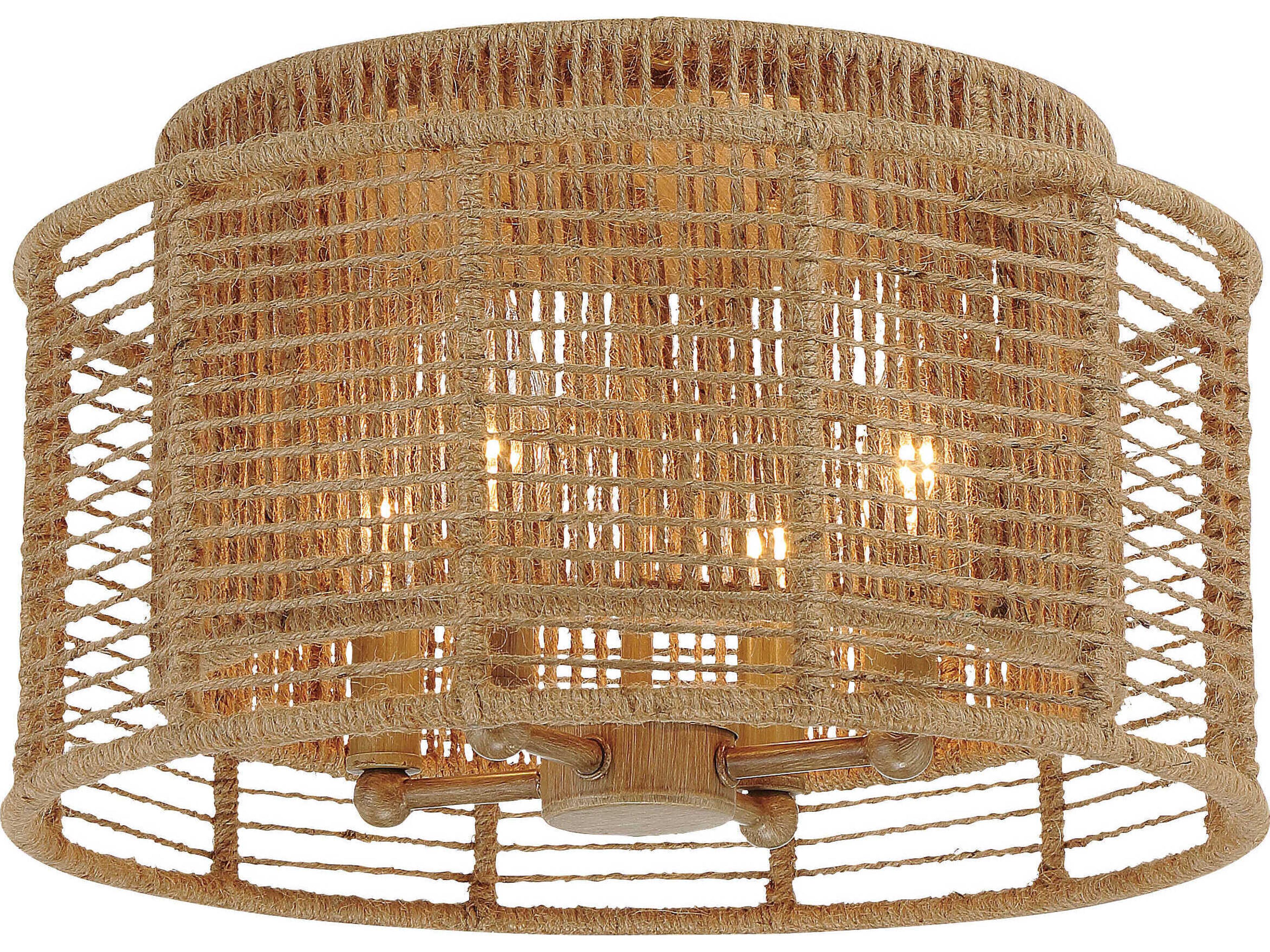 Jayna 4-Light Burnished Silver Drum Flush Mount