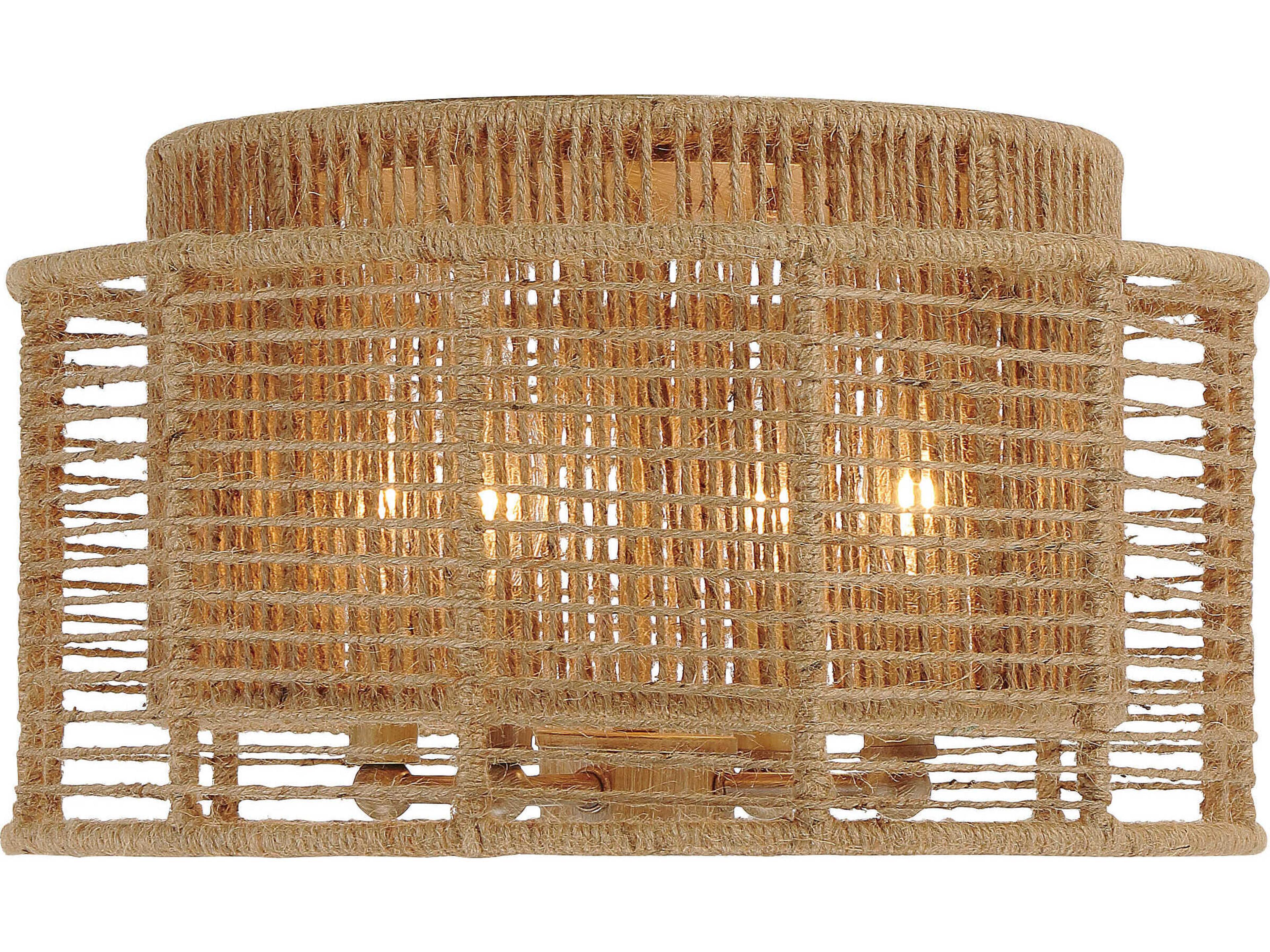 Crystorama Jayna 4-Light Burnished Silver Drum Flush Mount