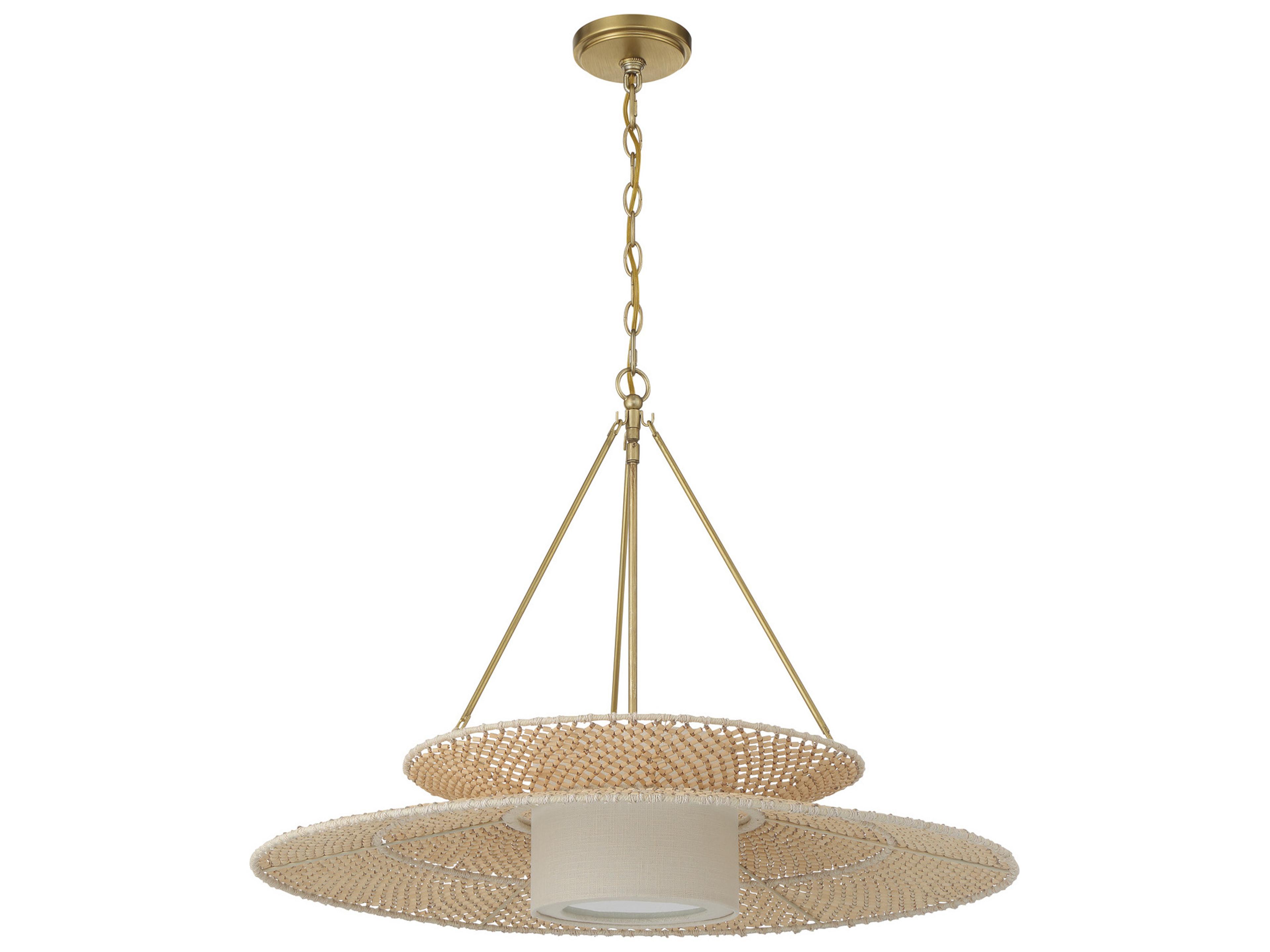 Crystorama Janipher 1-Light Gold Drum Chandelier