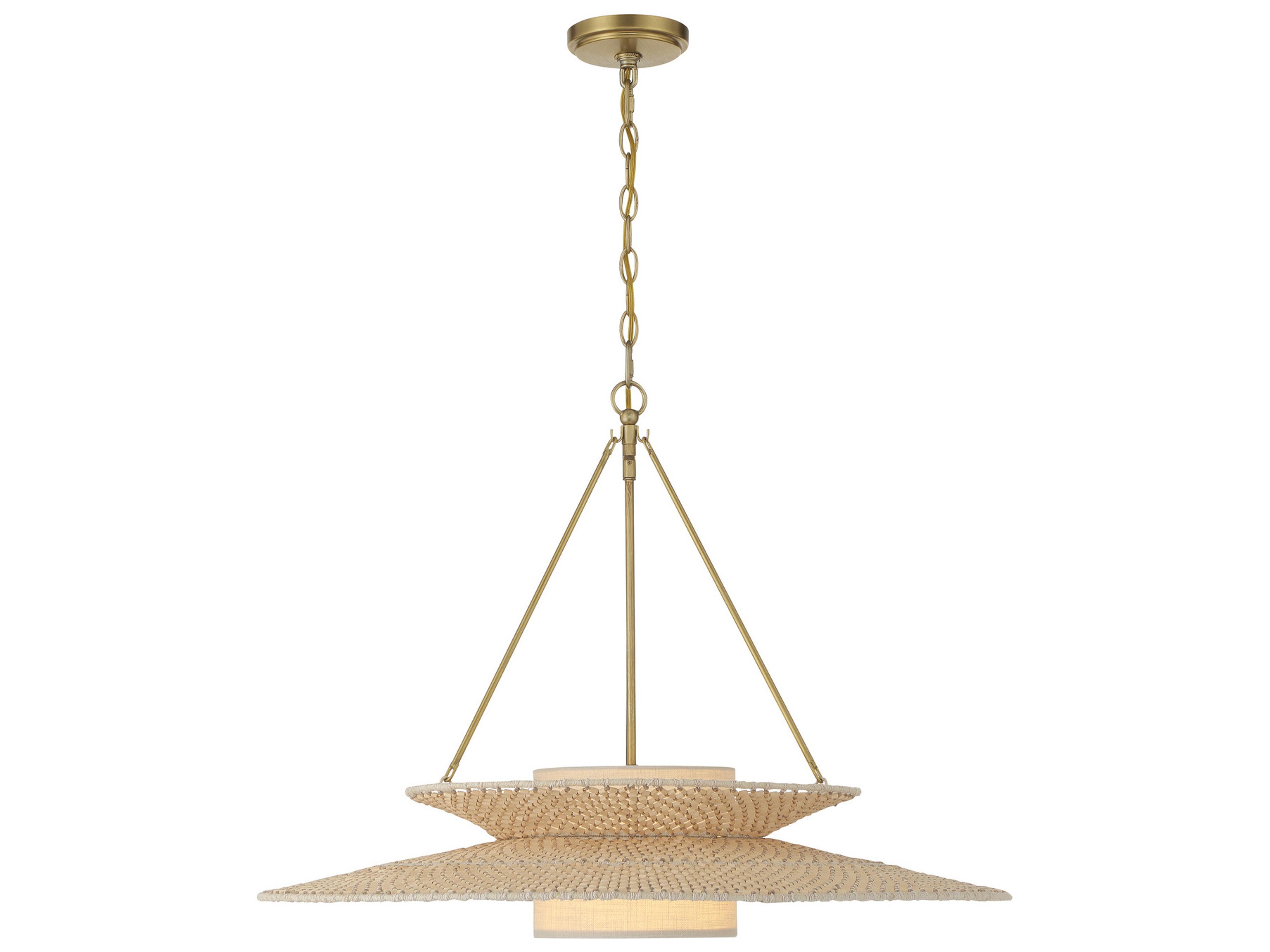 Crystorama Janipher 1-Light Gold Drum Chandelier