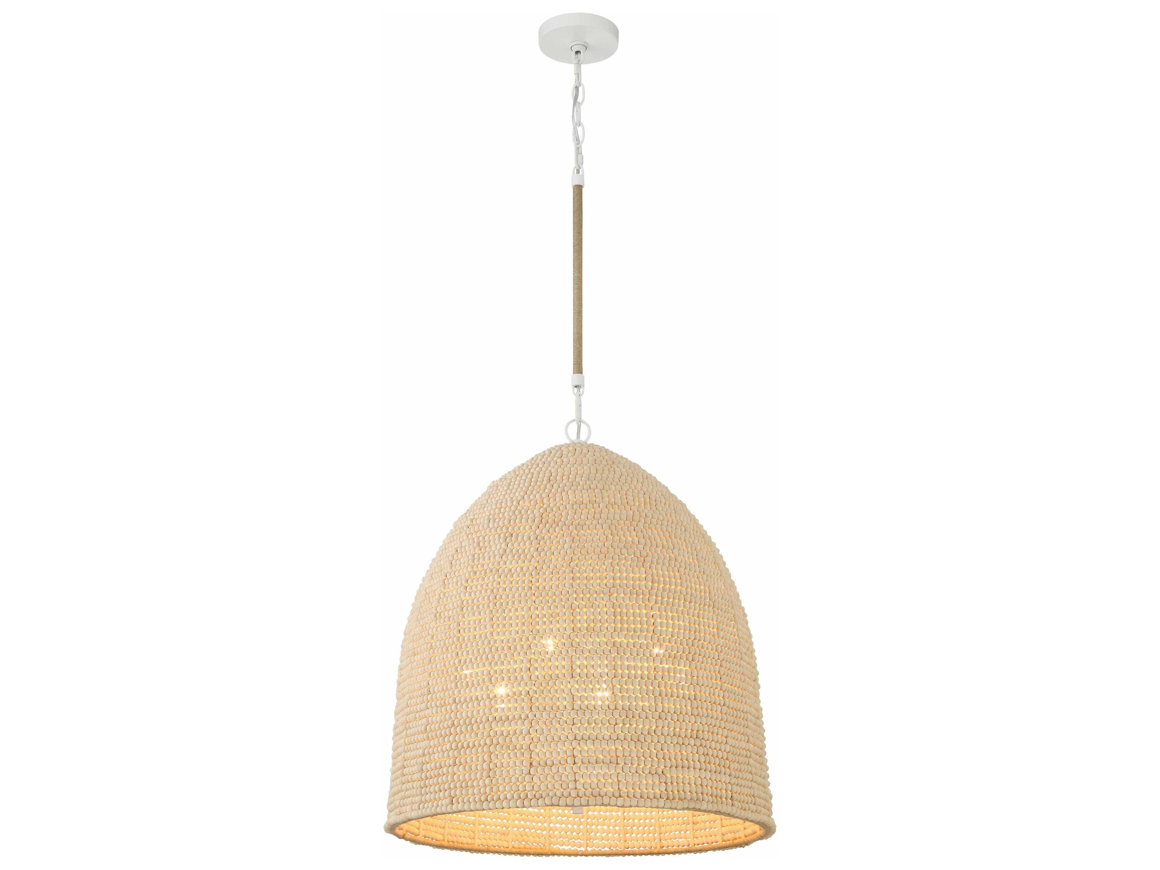 Crystorama Jasper 6-Light Matte White Pendant