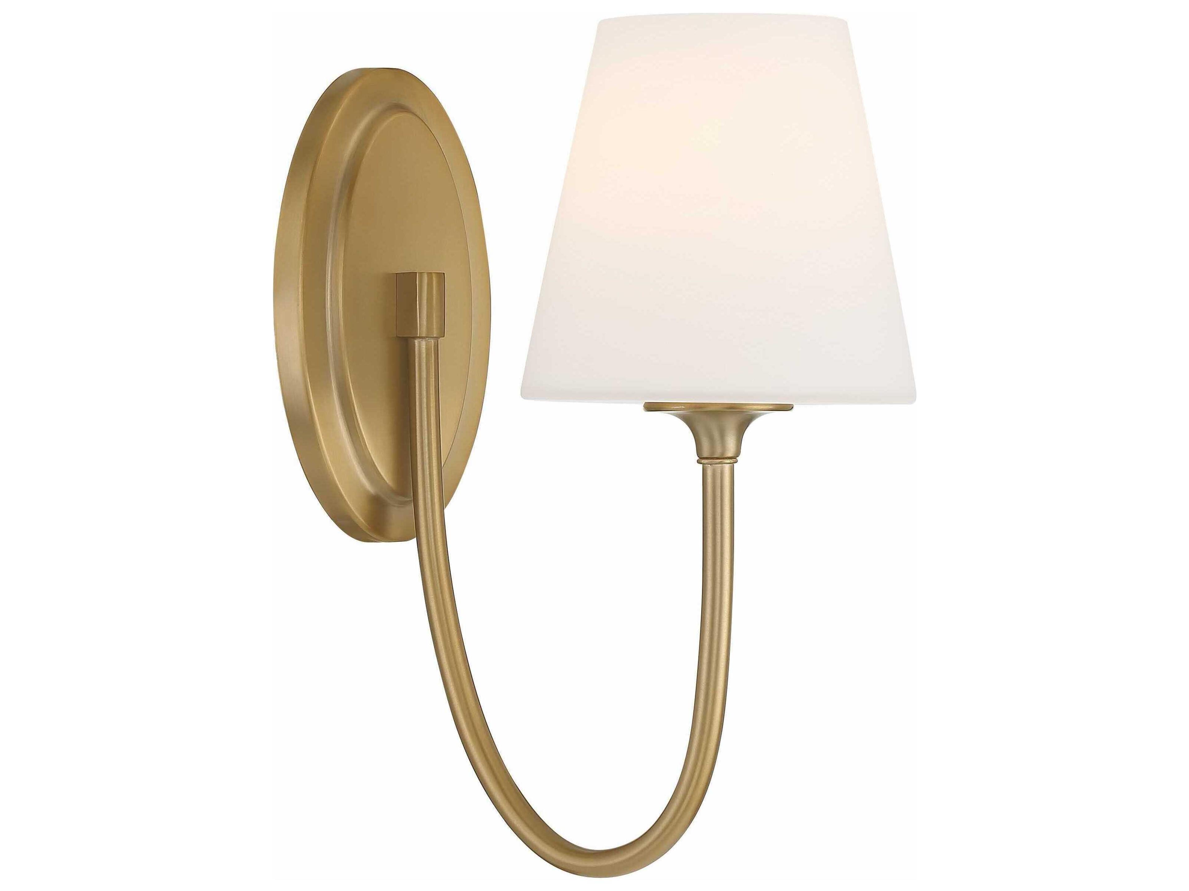 Juno 1-Light Vibrant Gold Glass Wall Sconce