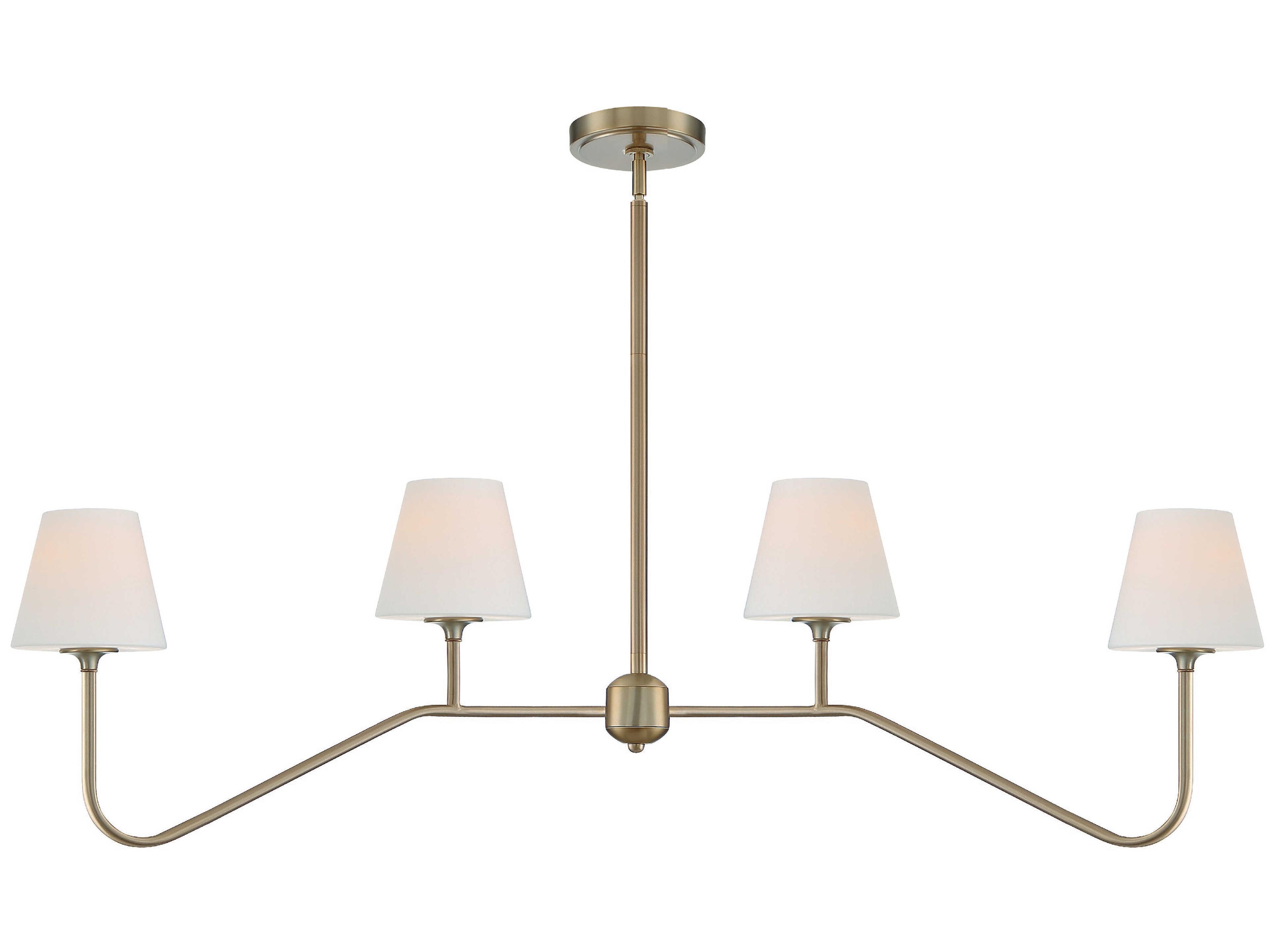 Keenan 4-Light Vibrant Gold Glass Island Pendant