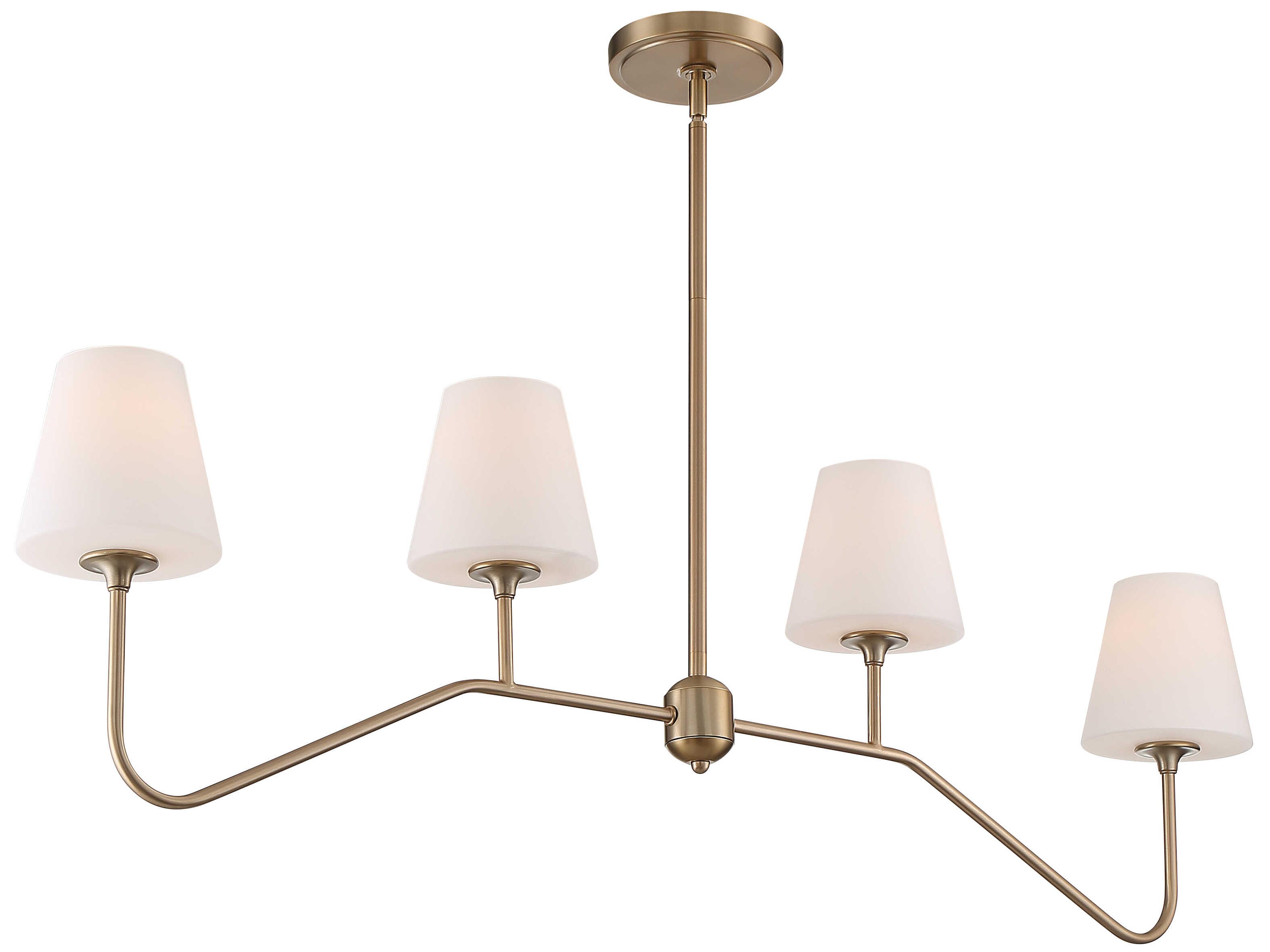 Crystorama Keenan 4-Light Vibrant Gold Glass Island Pendant