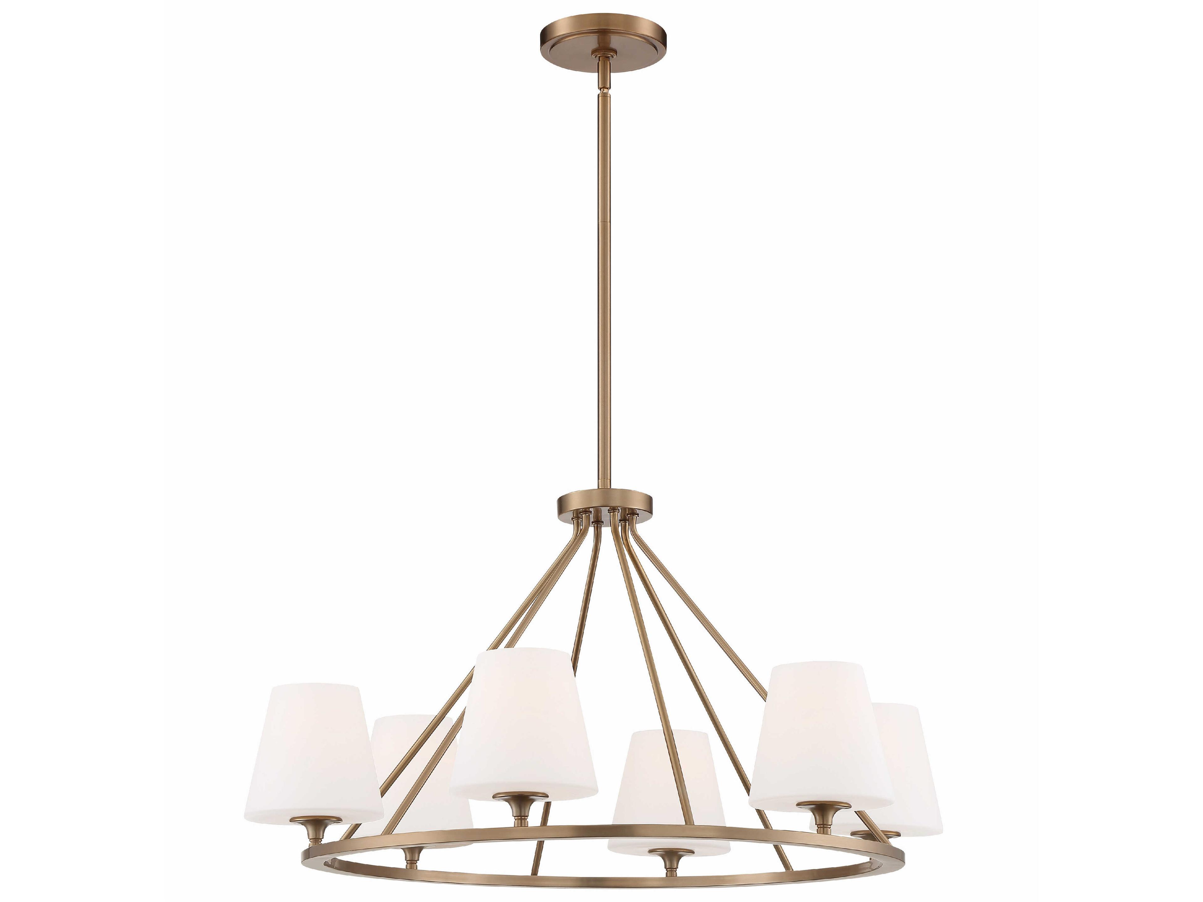 Keenan 6-Light Vibrant Gold Glass Chandelier