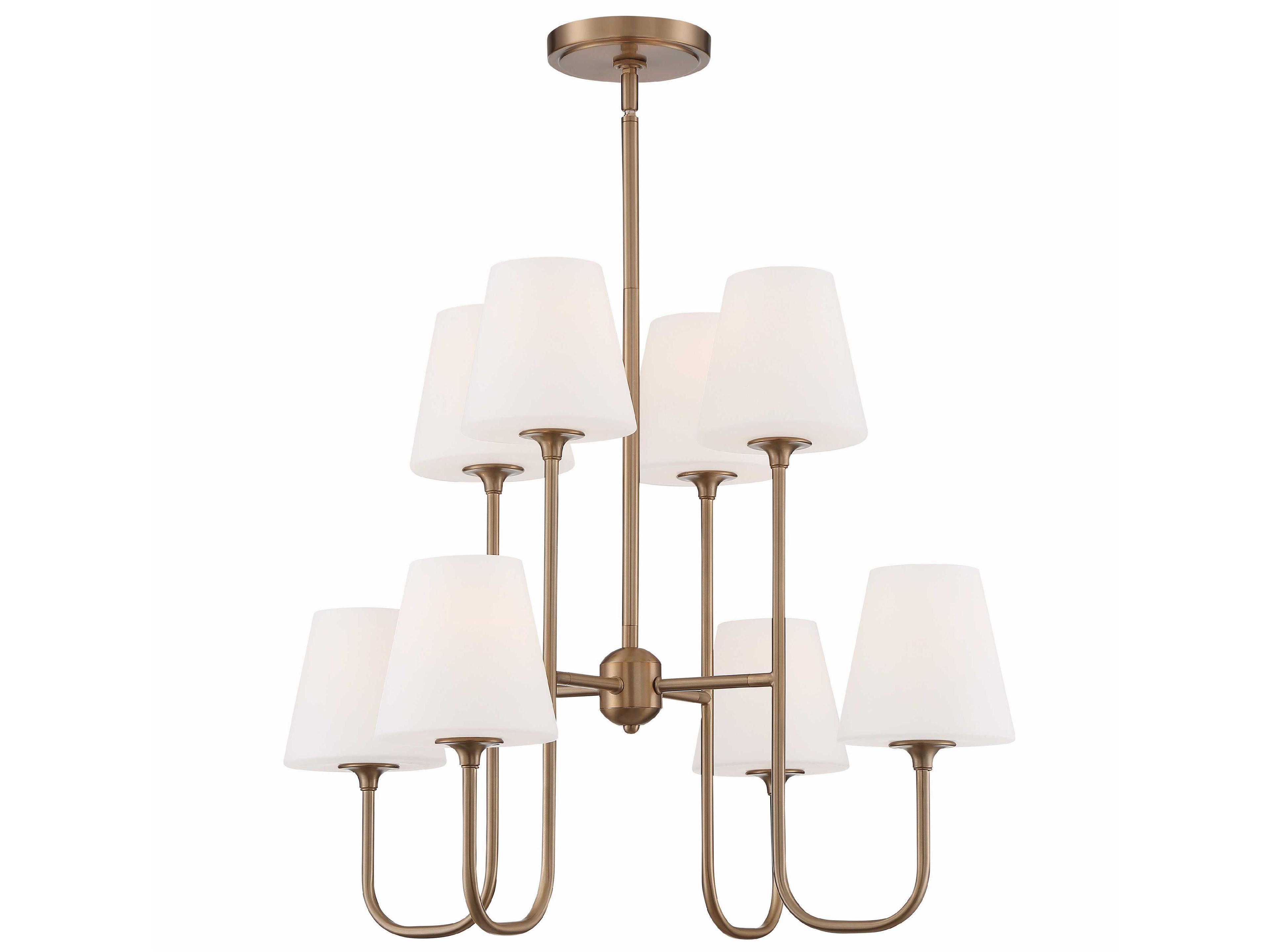Keenan 8-Light Vibrant Gold Glass Chandelier