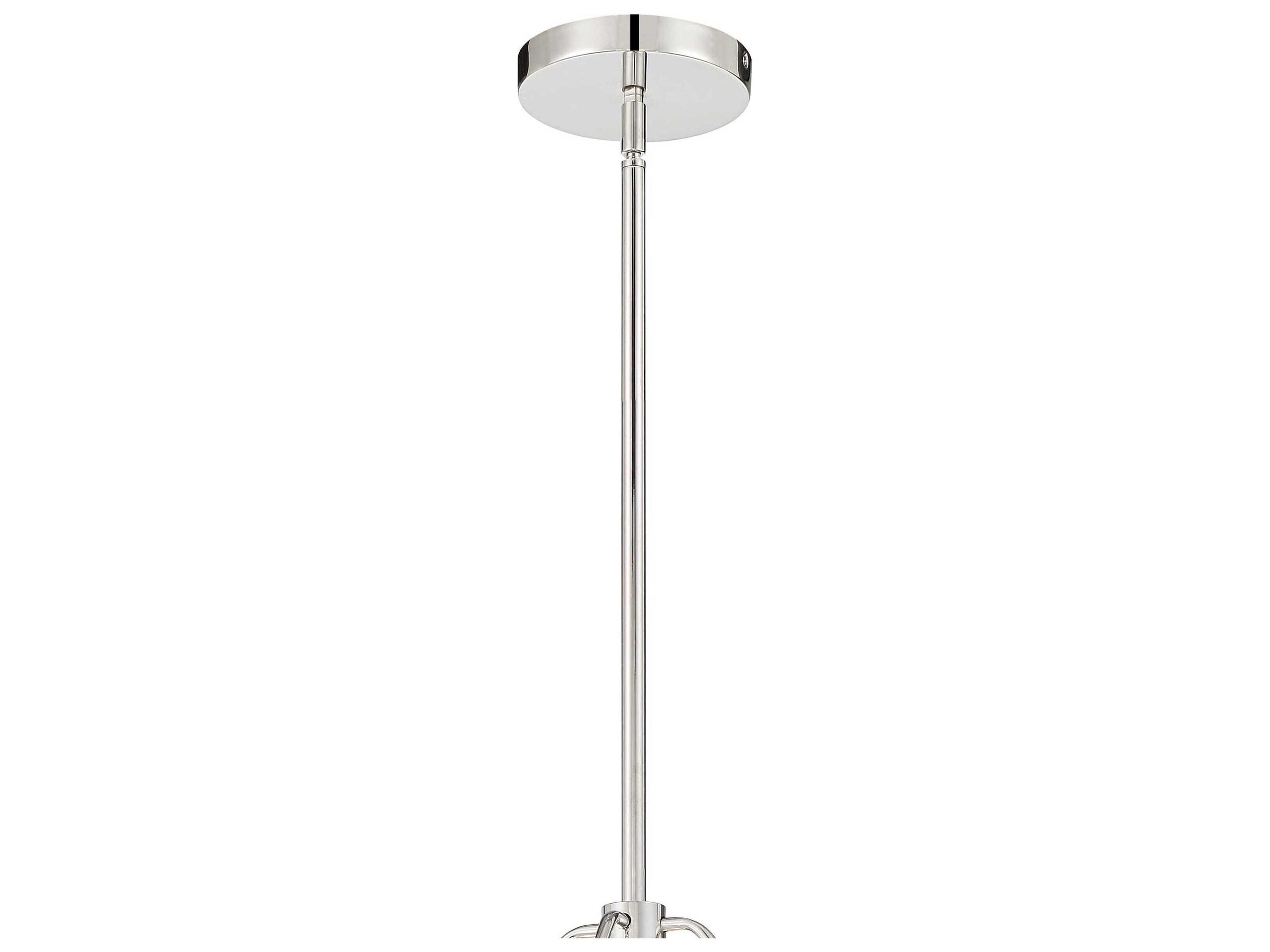 Crystorama Kendal 3-Light Polished Nickel Glass Drum Pendant