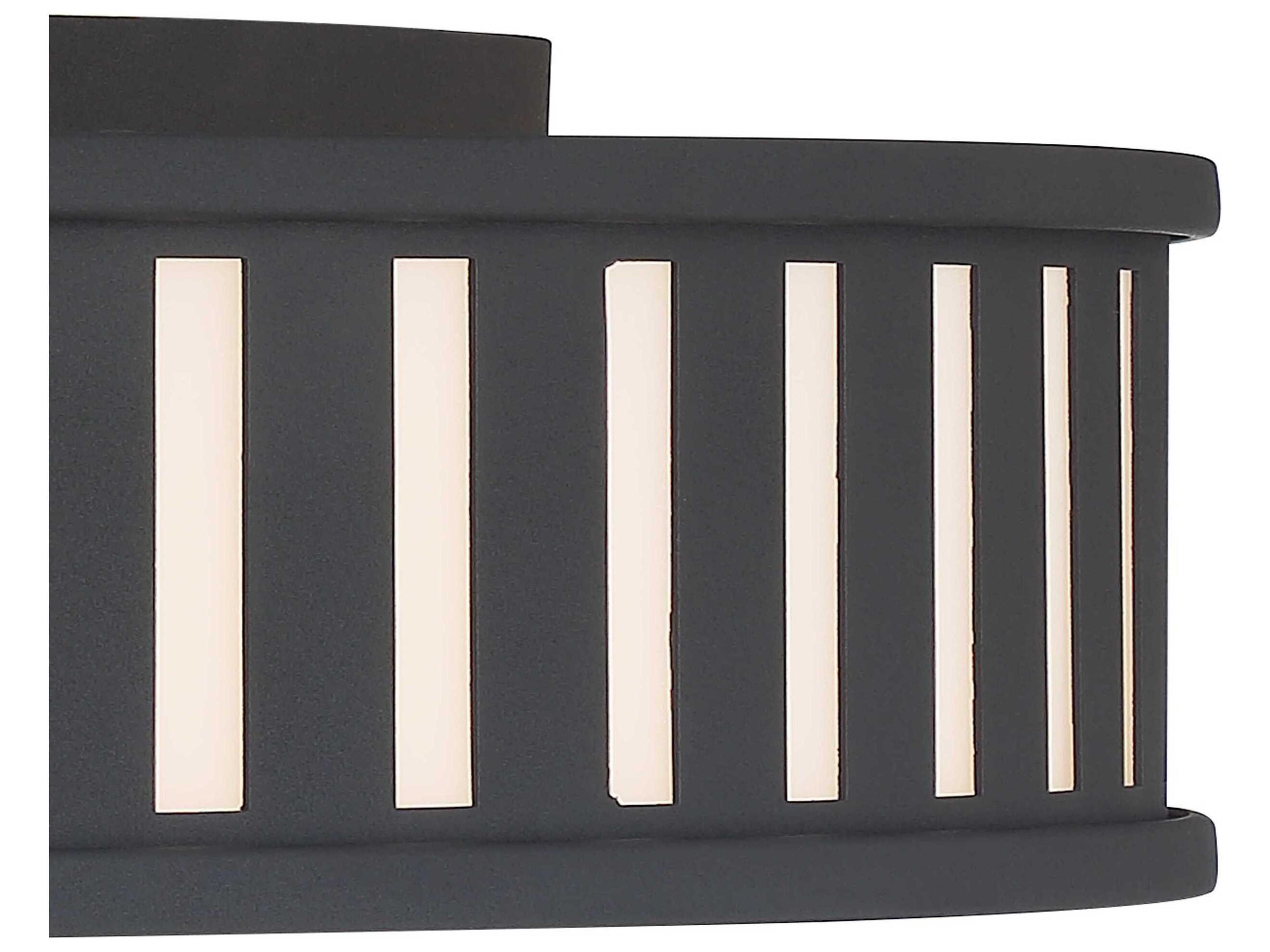 Crystorama Kendal 4-Light Black Forged Glass Drum Flush Mount