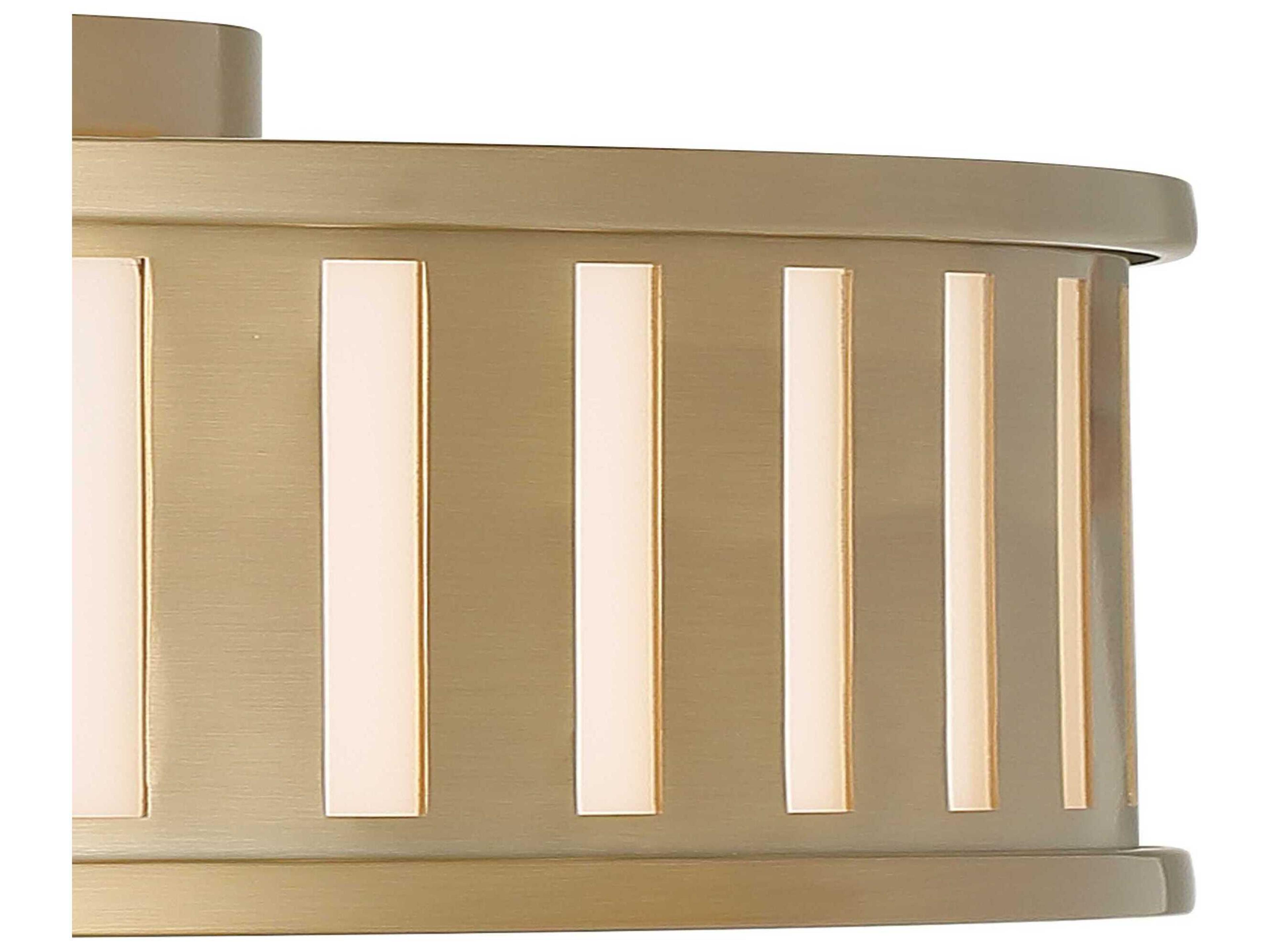 Crystorama Kendal 4-Light Vibrant Gold Glass Drum Flush Mount