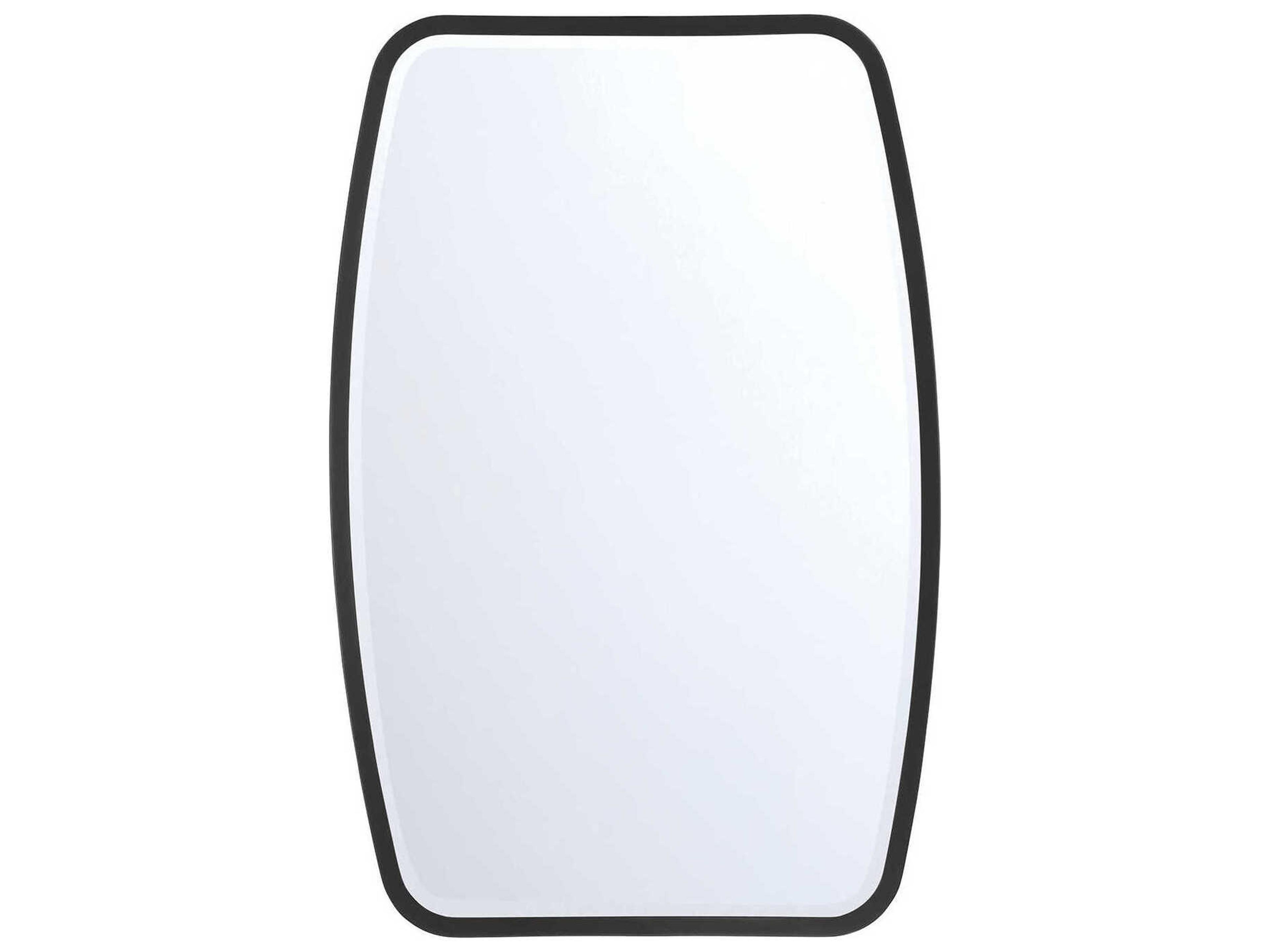 Lindee Matte Black Wall Mirror Rectangular