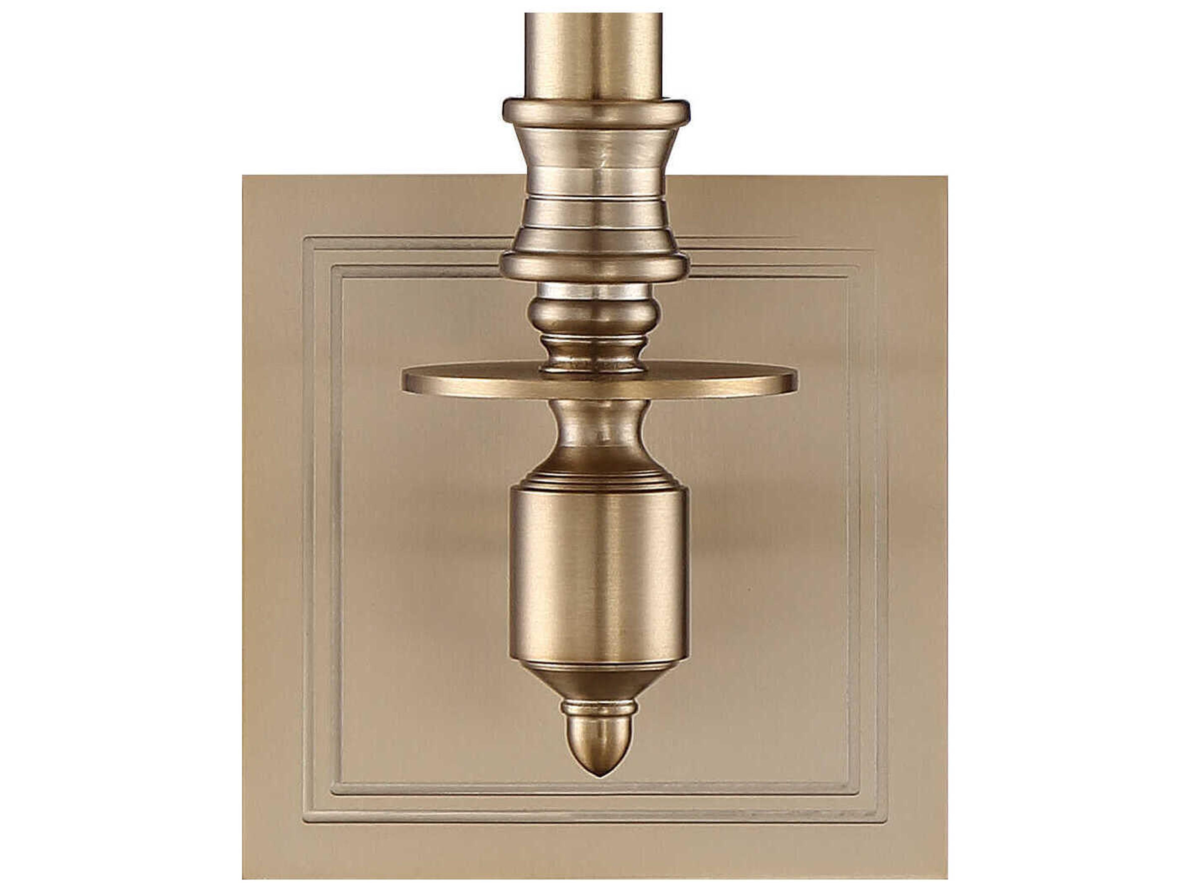 Crystorama Lloyd 1-Light Aged Brass White Wall Sconce