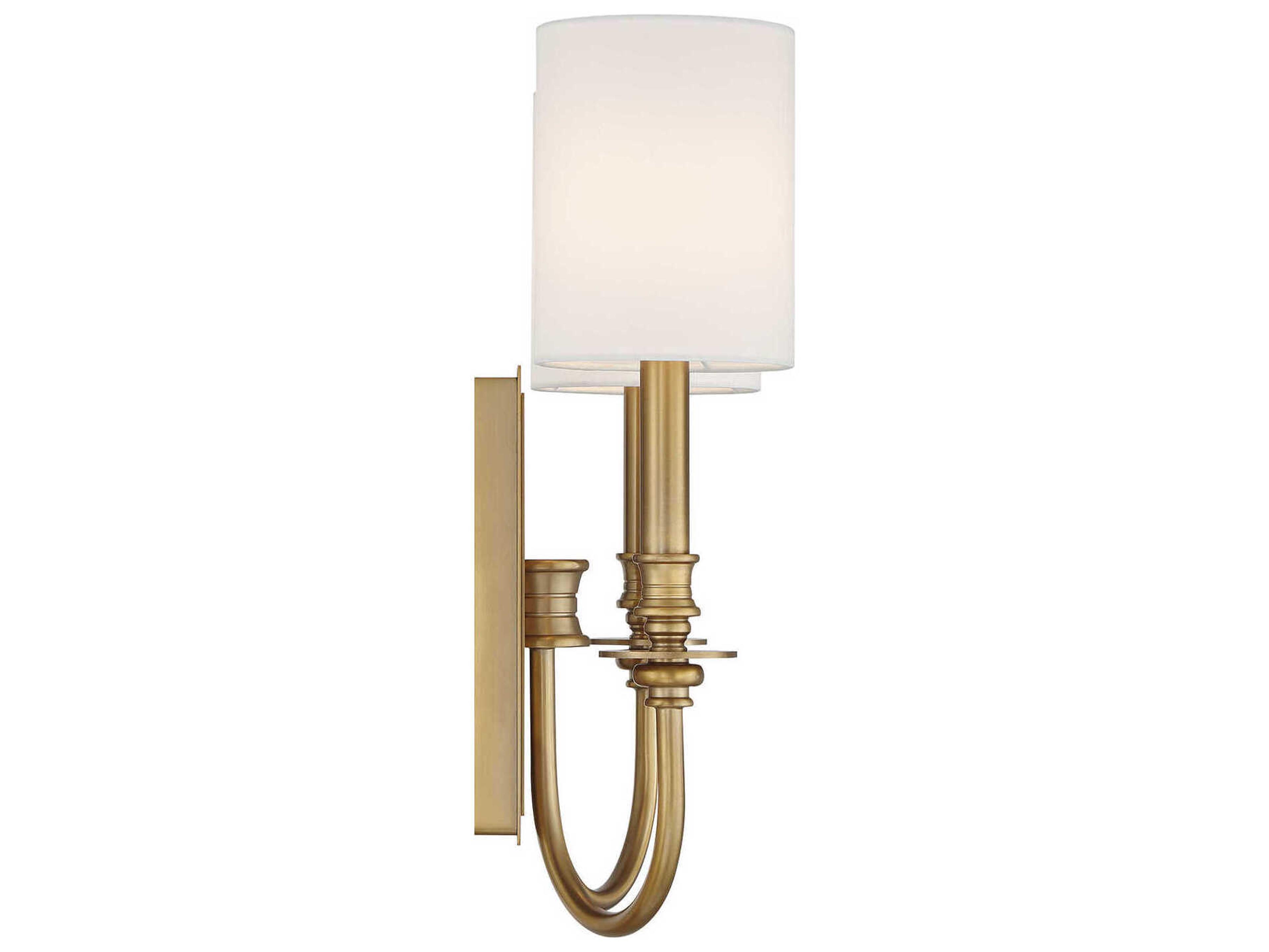 Crystorama Lloyd 2-Light Aged Brass Traditional Wall Sconce