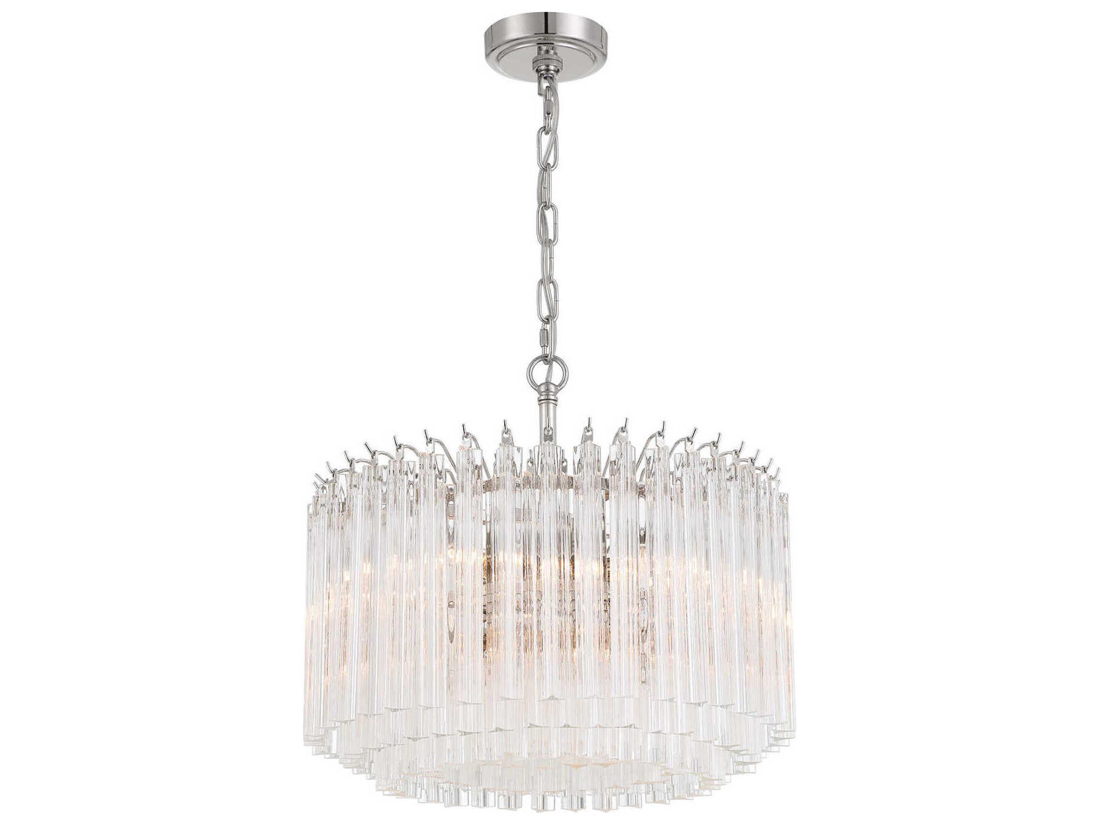 Lofton 5-Light Polished Nickel Candelabra Chandelier