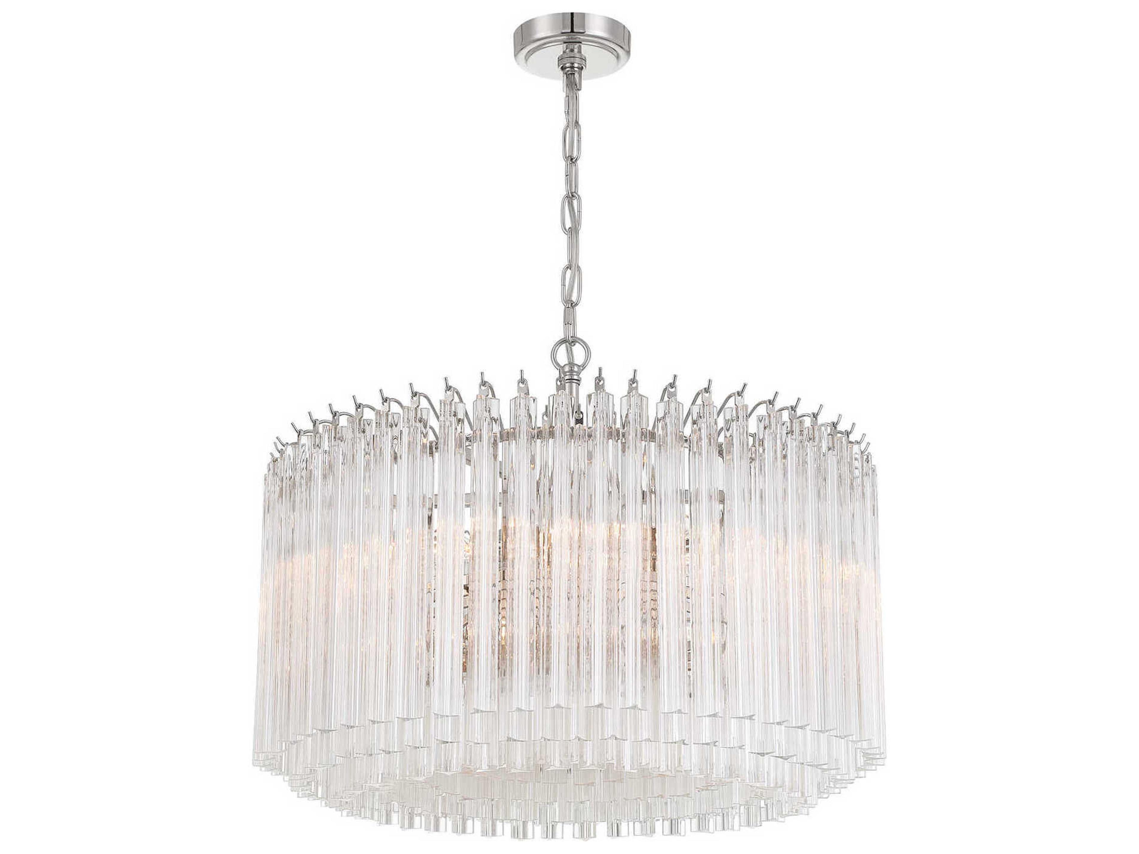 Lofton 7-Light Polished Nickel Candelabra Chandelier