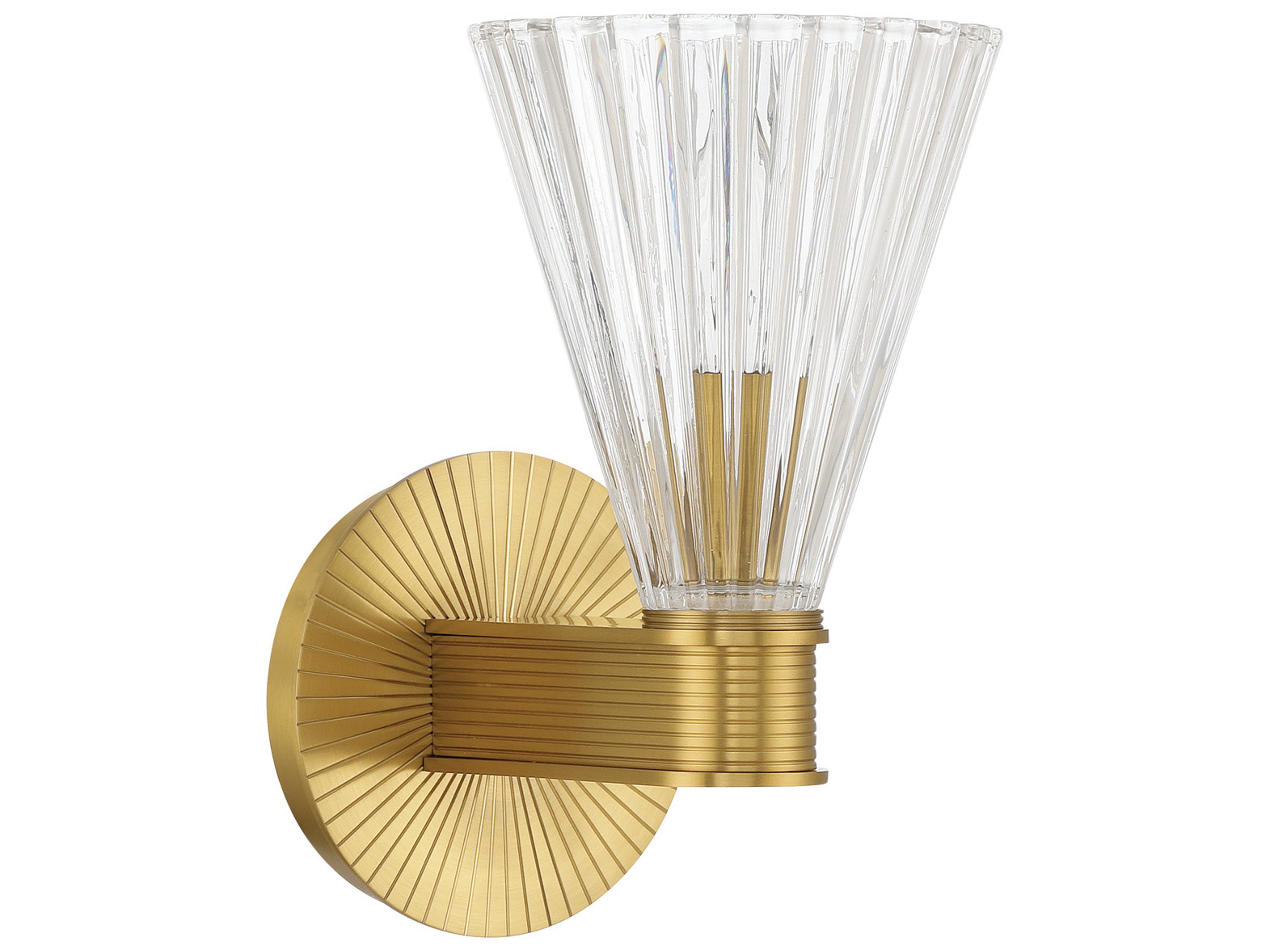 Crystorama Lotus 1-Light Gold Wall Sconce