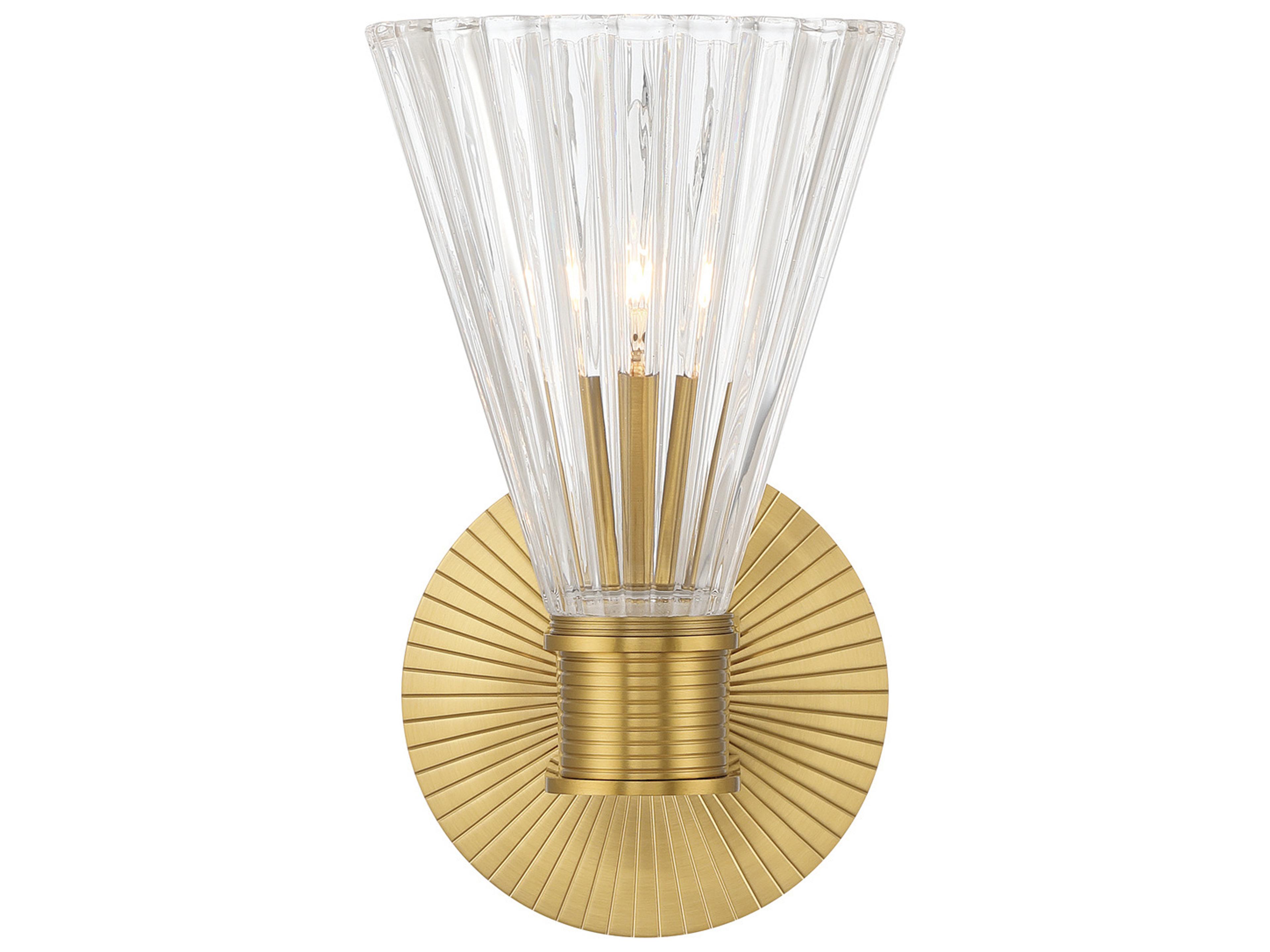 Crystorama Lotus 1-Light Gold Wall Sconce