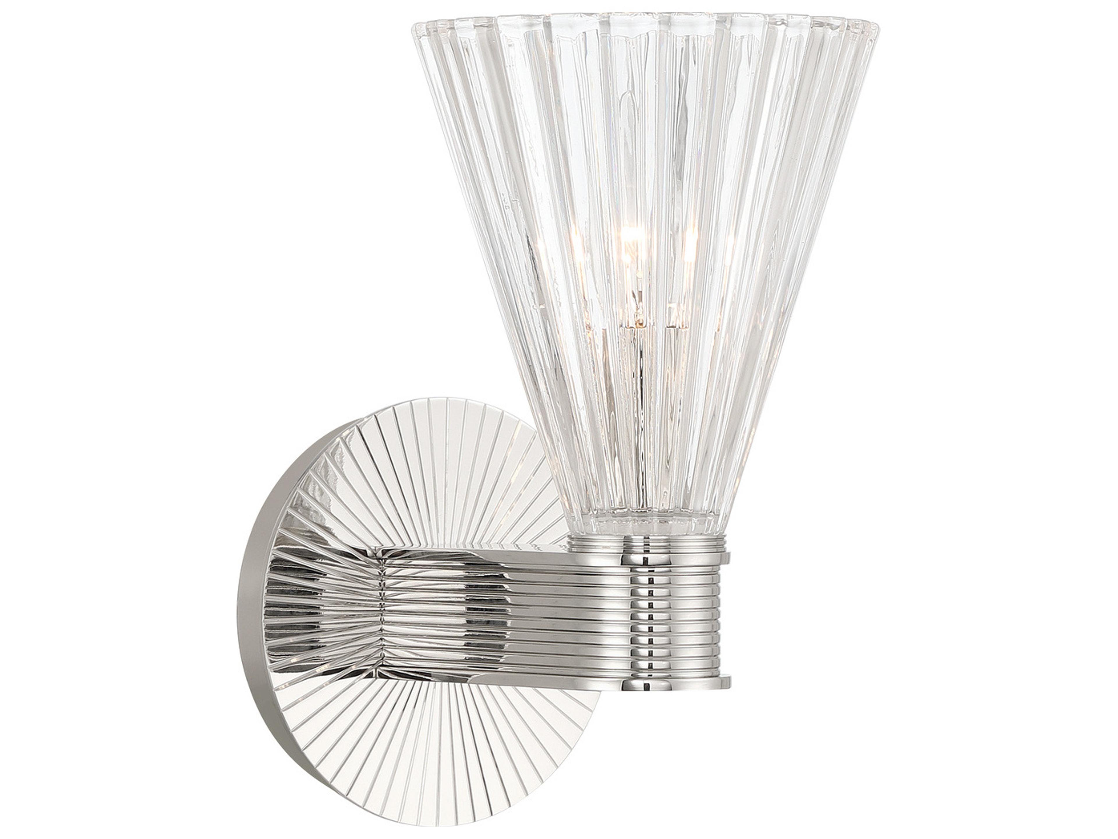 Lotus 1-Light Silver Wall Sconce