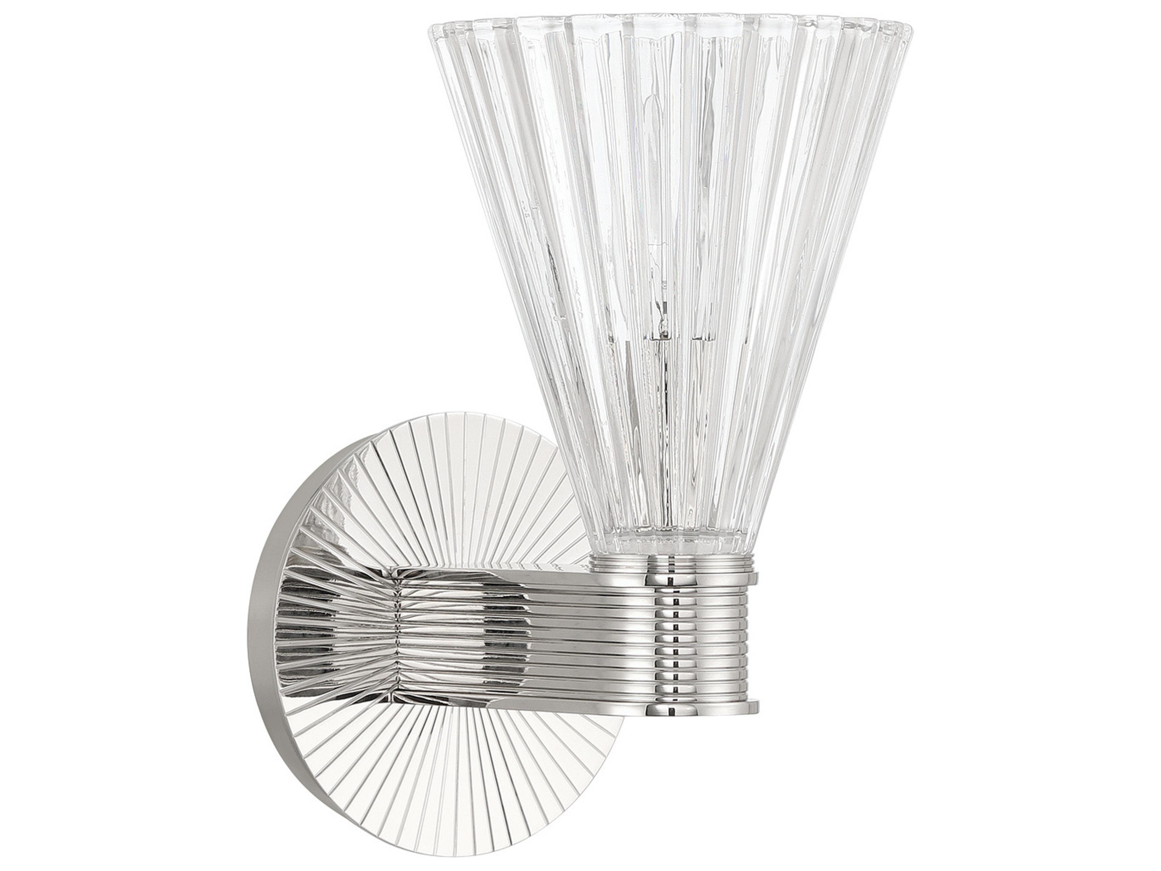 Crystorama Lotus 1-Light Silver Wall Sconce