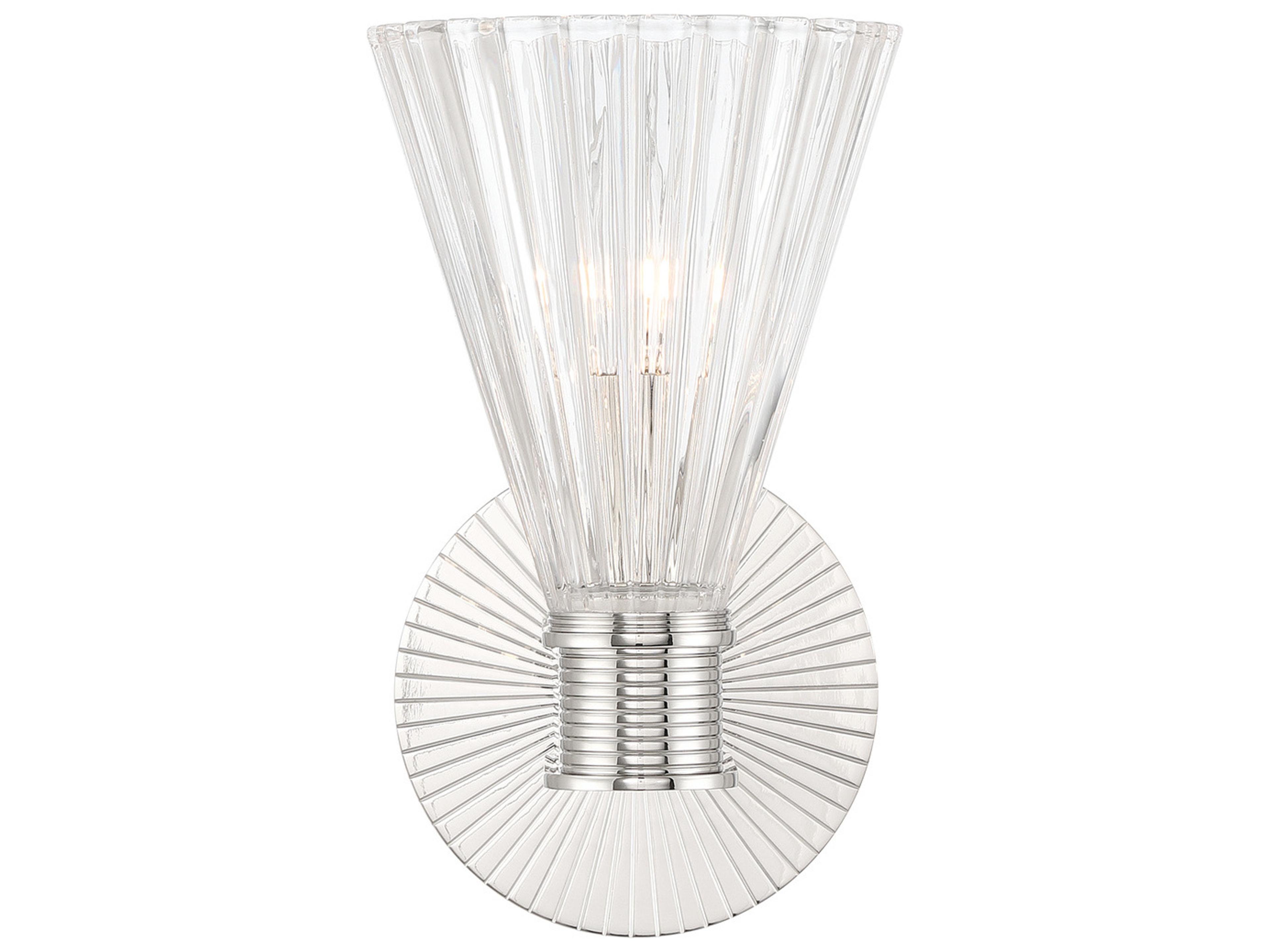 Crystorama Lotus 1-Light Silver Wall Sconce