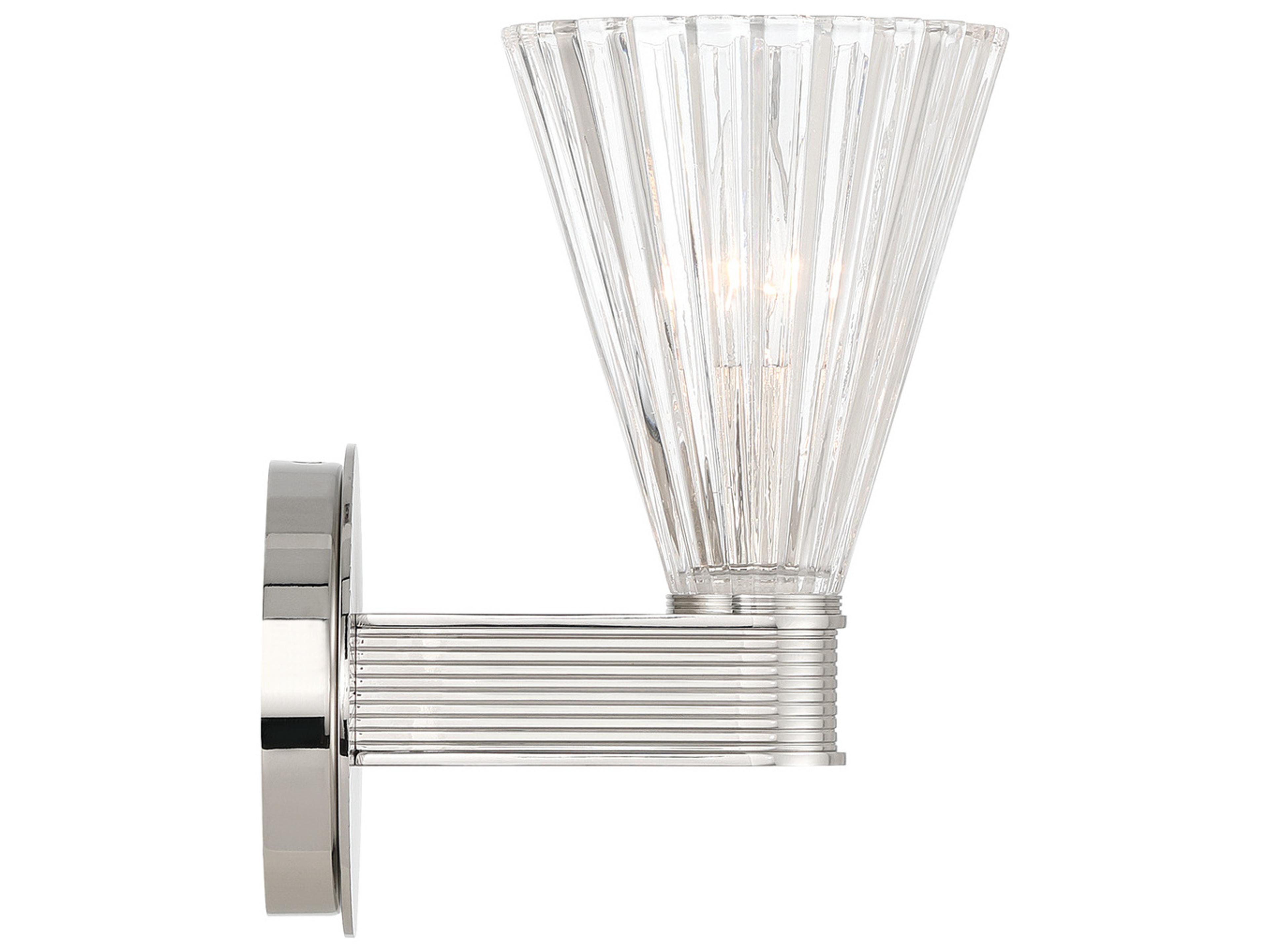 Crystorama Lotus 1-Light Silver Wall Sconce